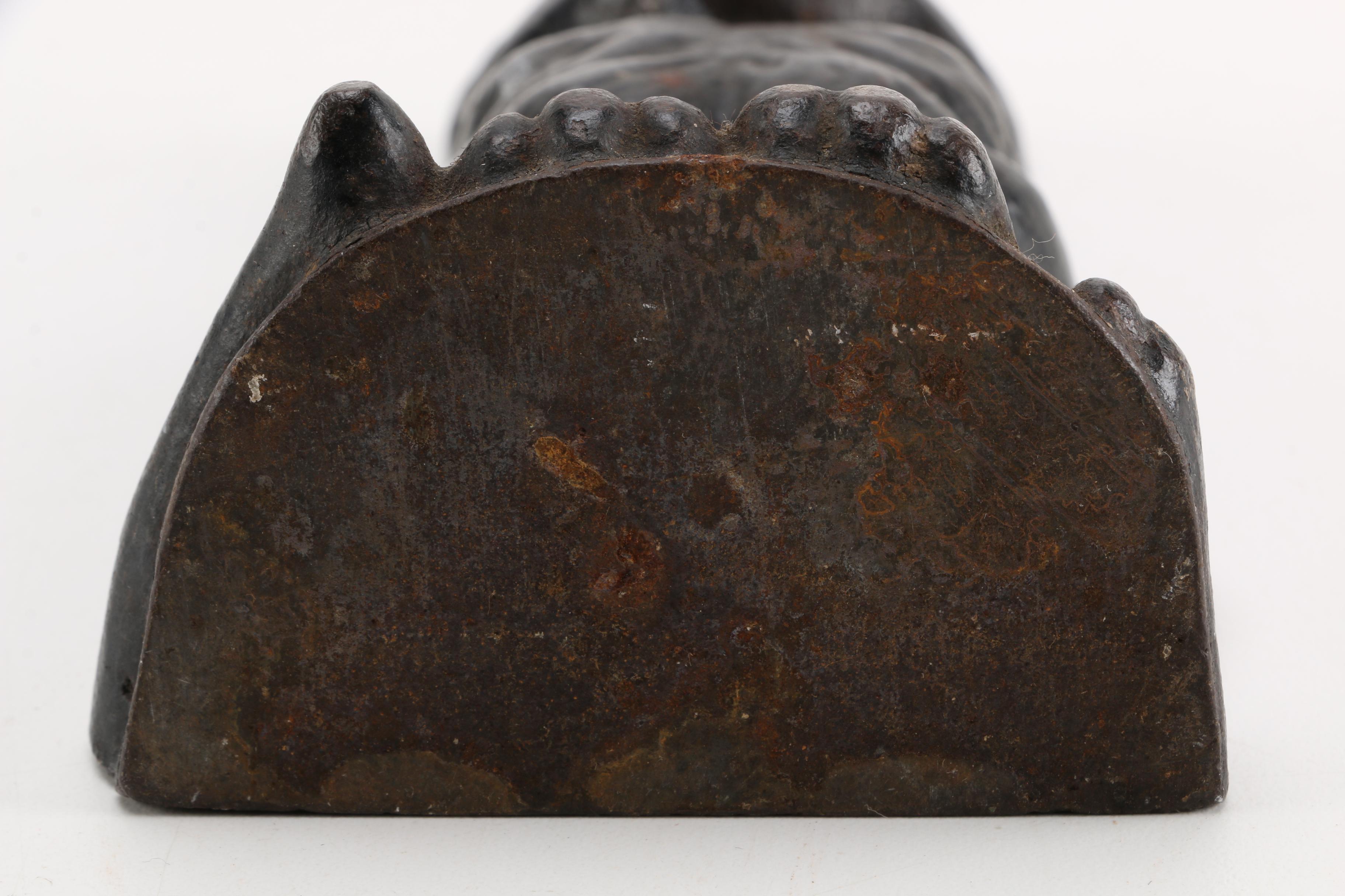 Vintage Black Cat Cast Iron Door Stop