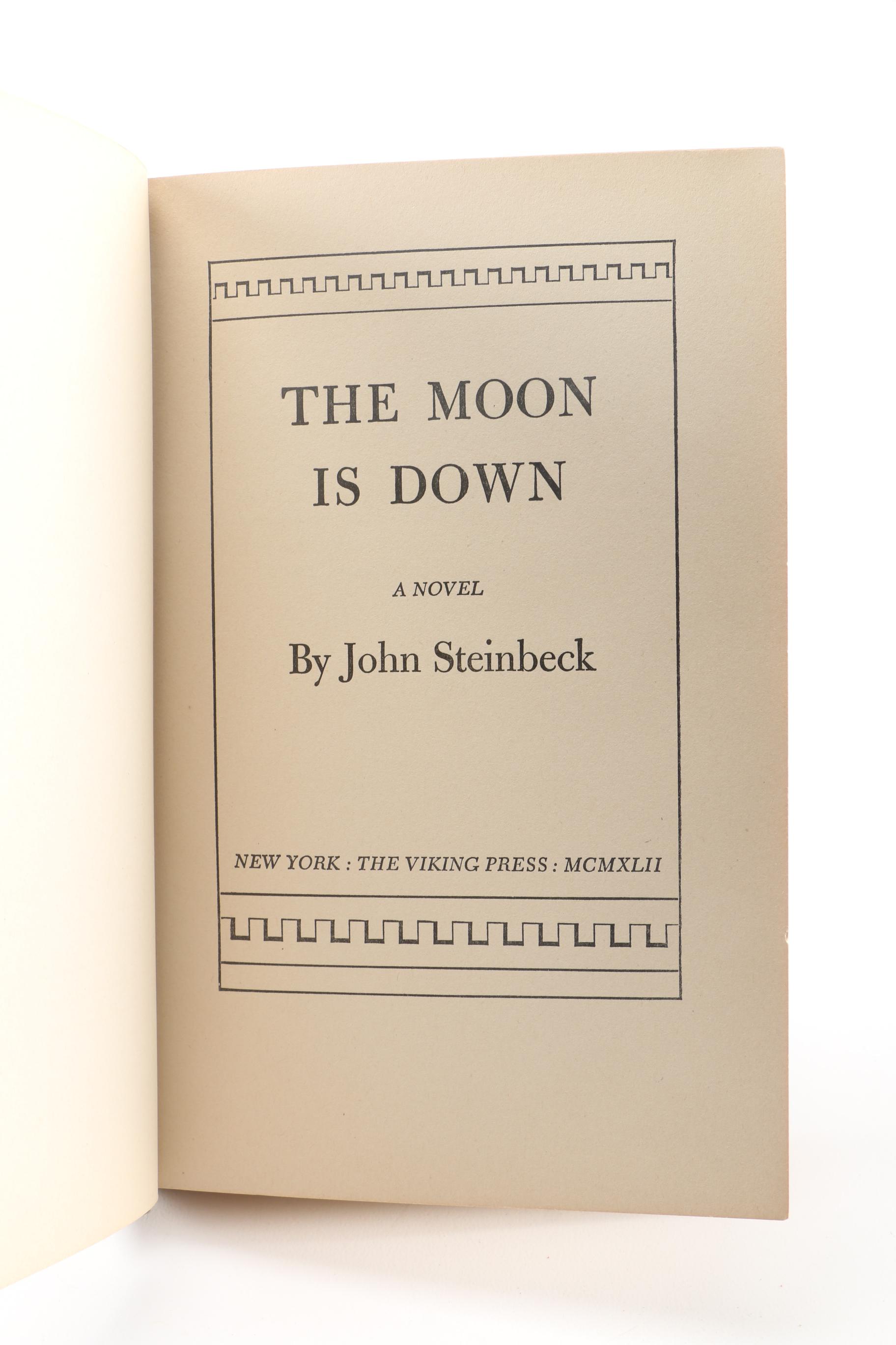 First Edition "The Moon Is Down" by John Steinbeck