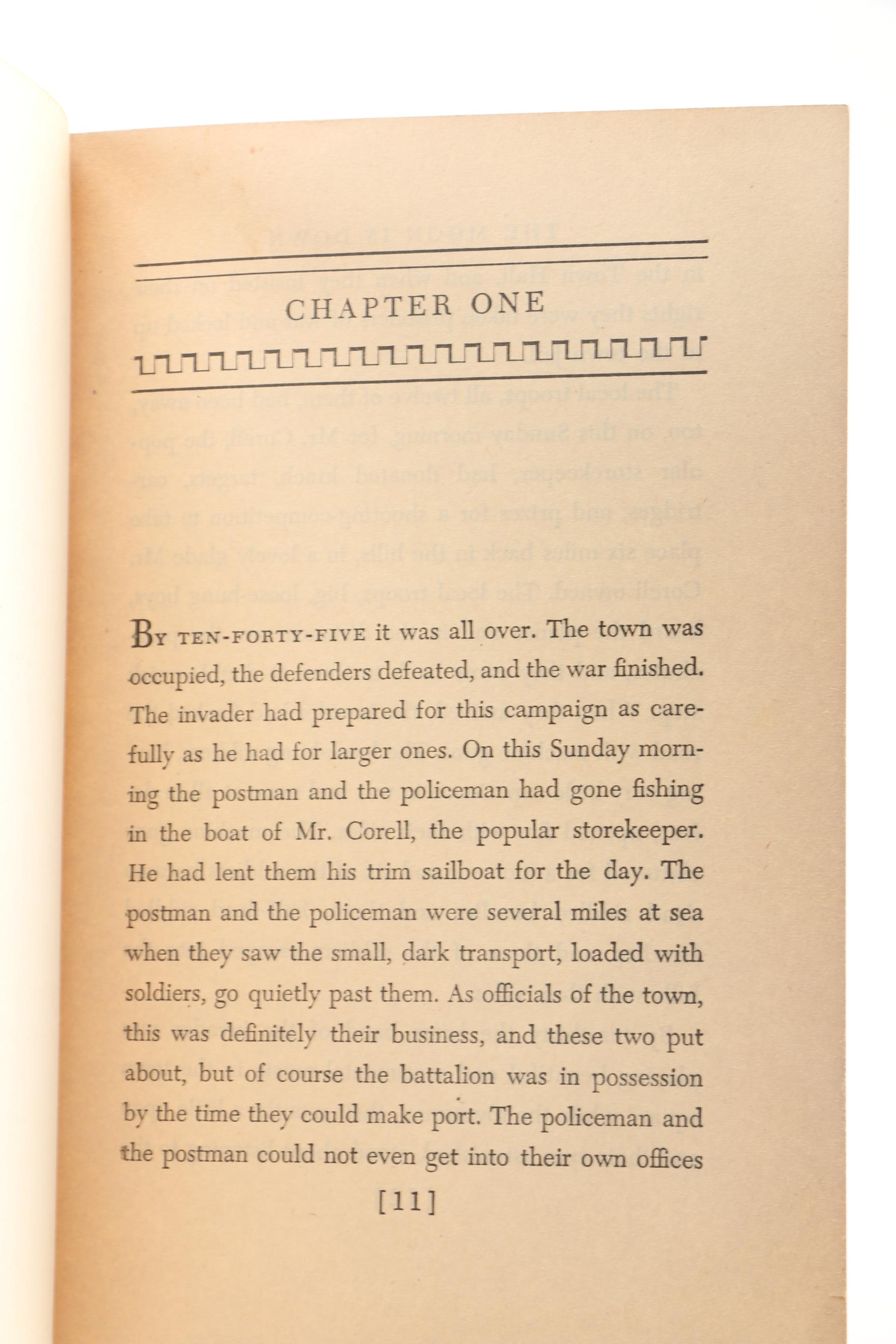 First Edition "The Moon Is Down" by John Steinbeck