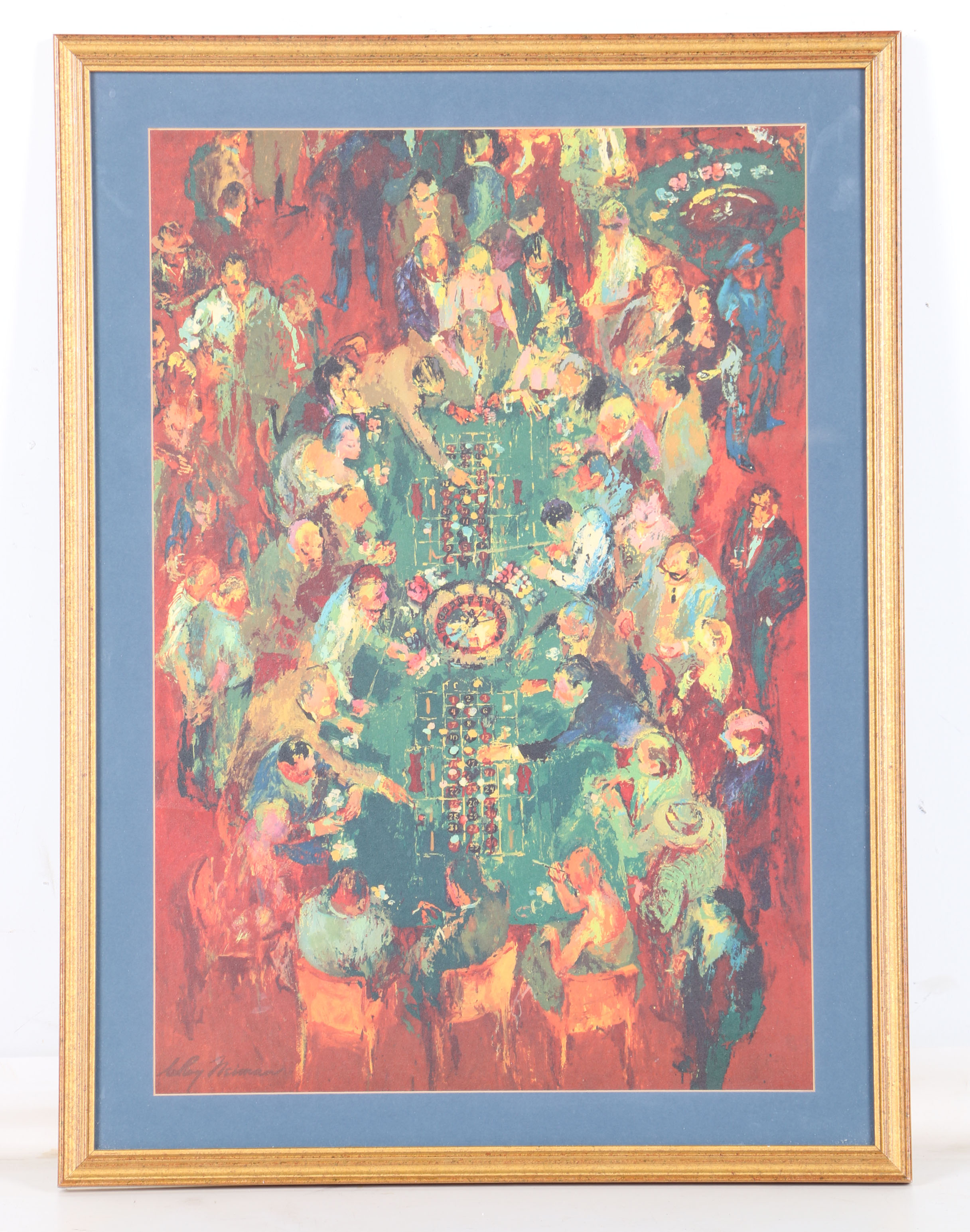 LeRoy Neiman Offset Lithograph "Gaming Table"
