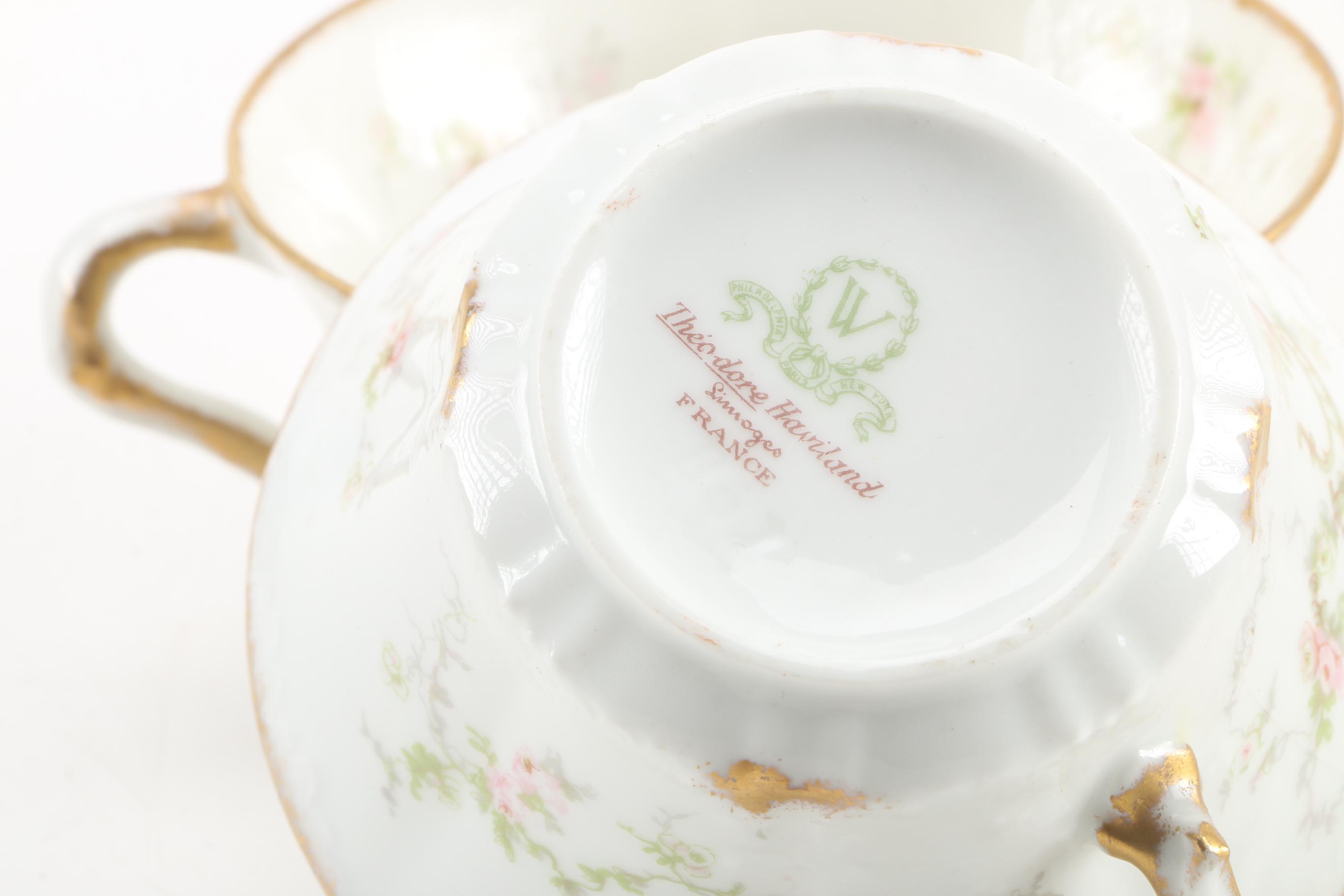 Theodore Haviland Limoges Porcelain Teacups