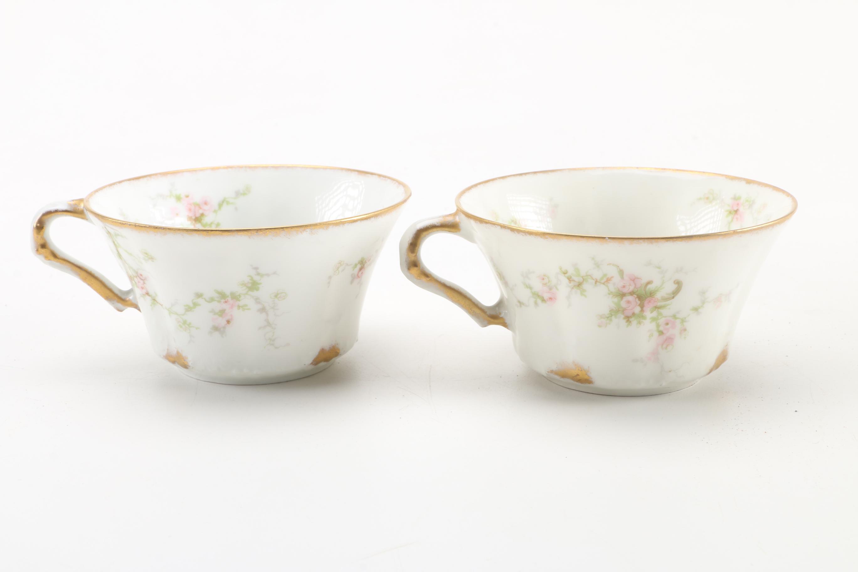 Theodore Haviland Limoges Porcelain Teacups
