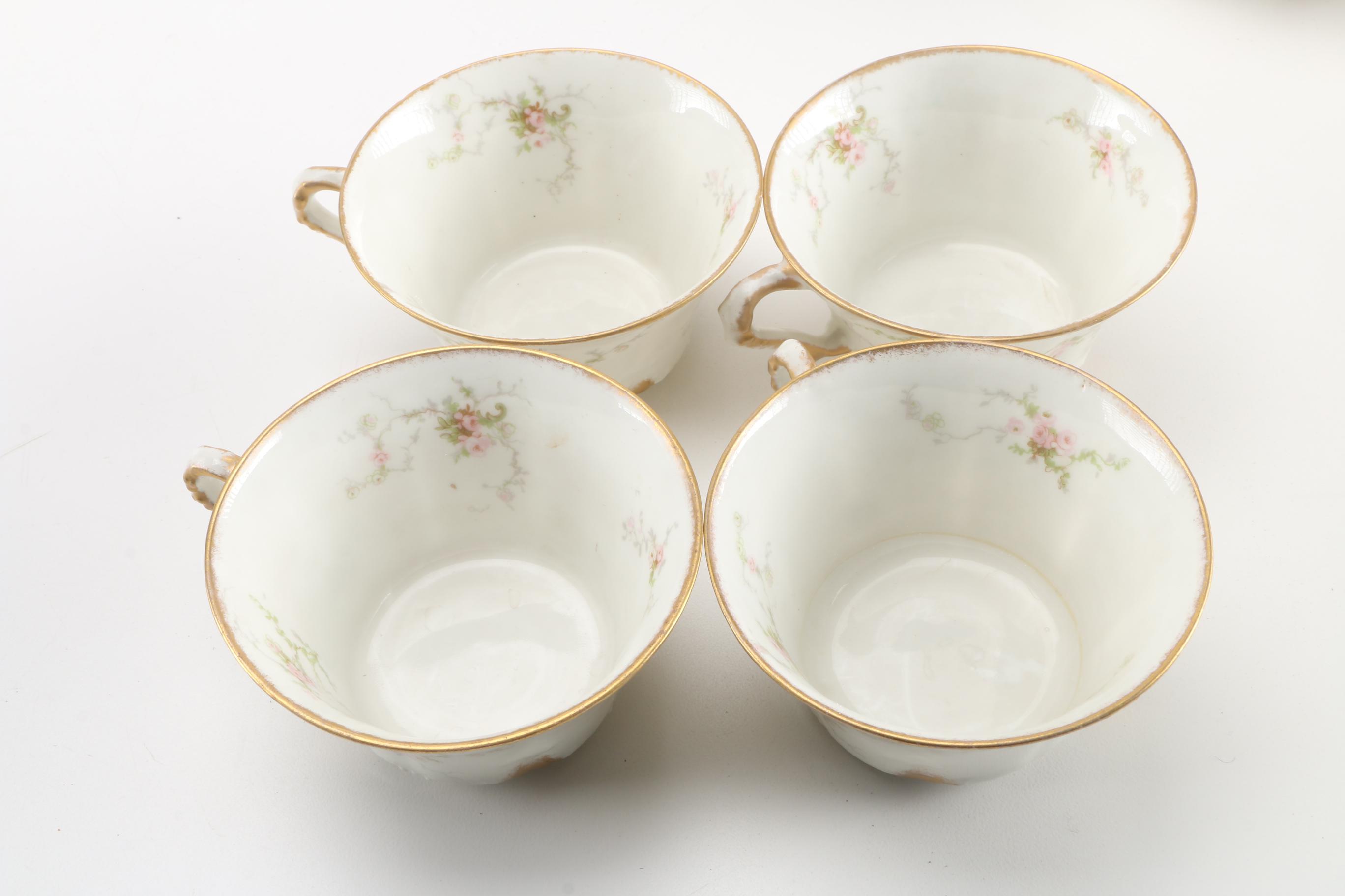Theodore Haviland Limoges Porcelain Teacups
