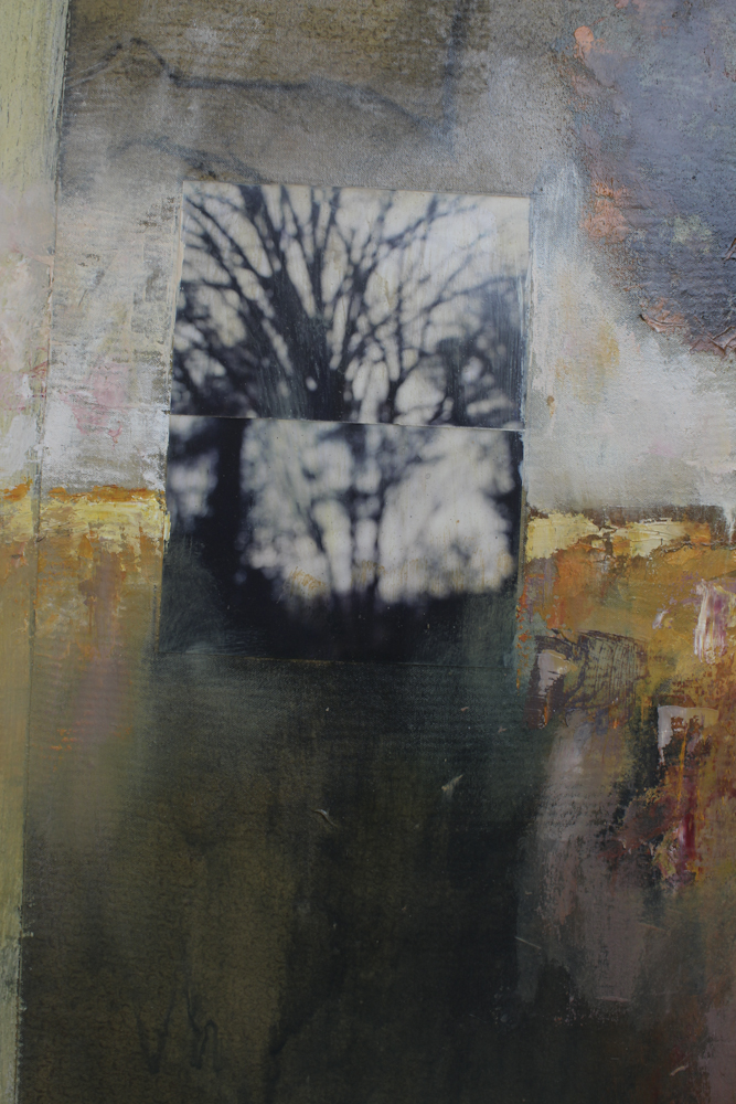 Hal Schwarze Mixed Media Painting of a Figure in a Landscape