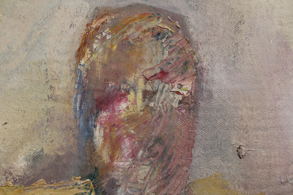 Hal Schwarze Mixed Media Painting of a Figure in a Landscape