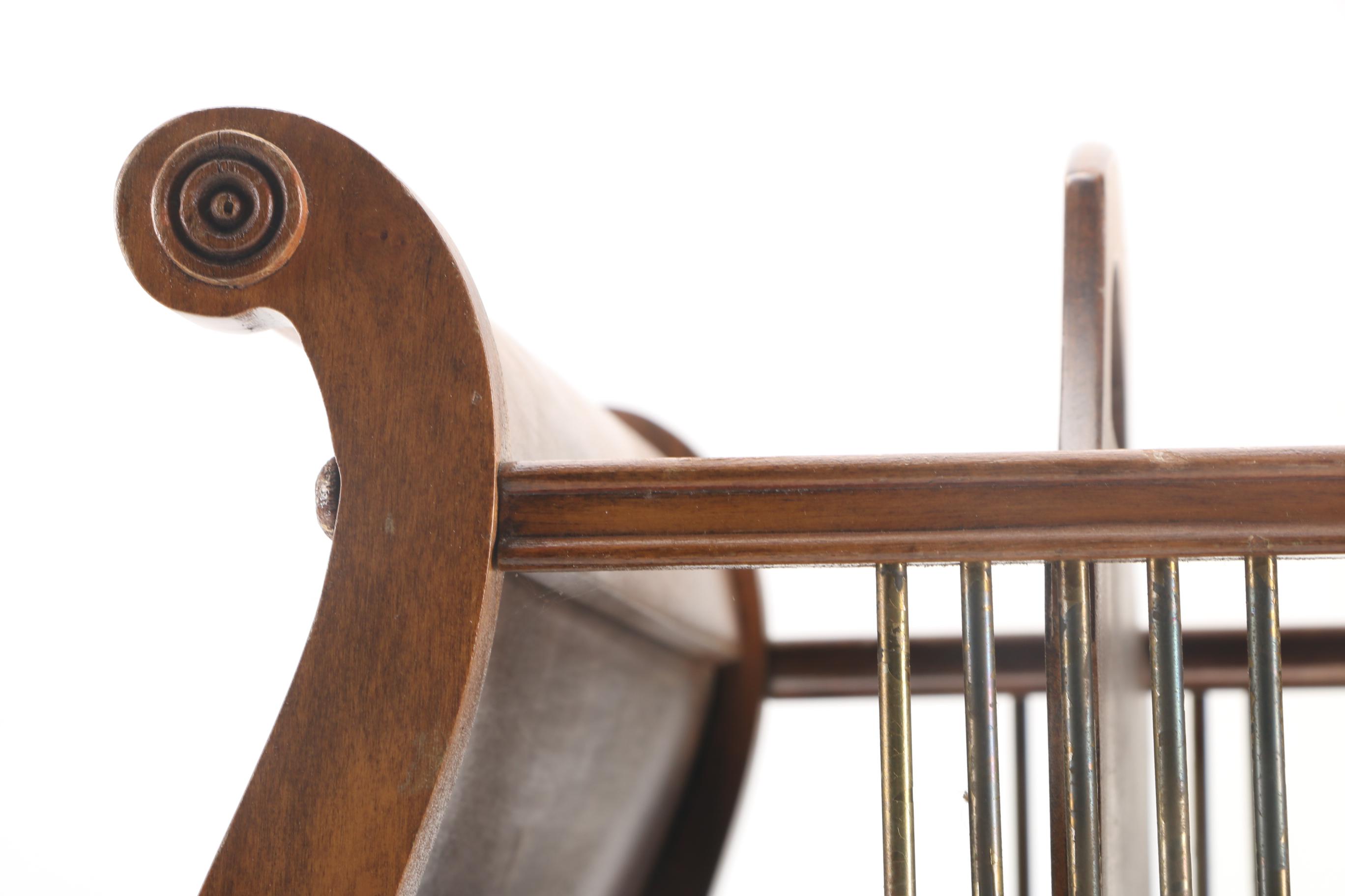 Butler Style Lyre Shaped Magazine Rack