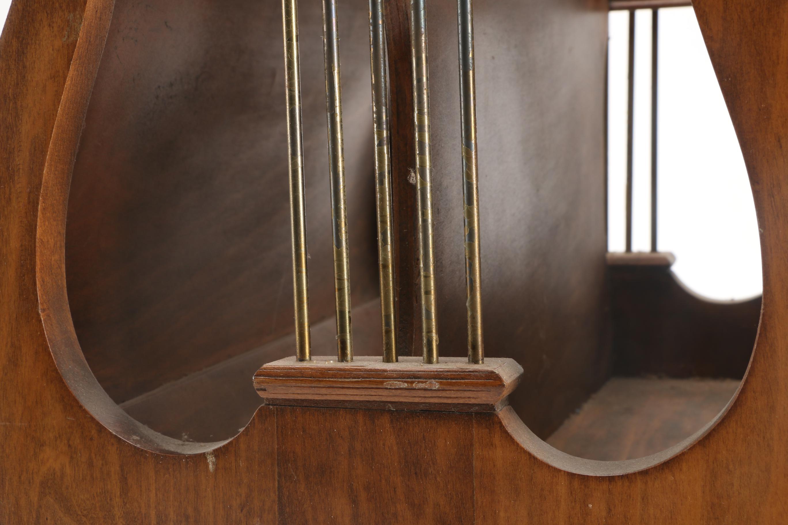 Butler Style Lyre Shaped Magazine Rack