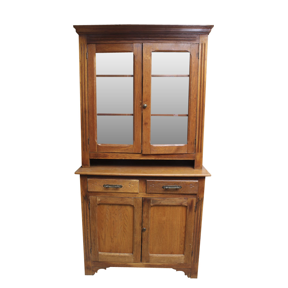Vintage Oak China Cabinet