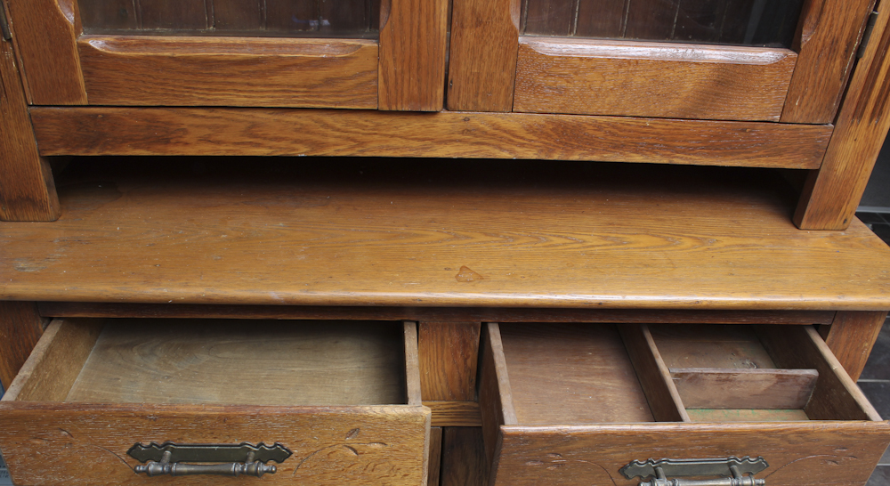Vintage Oak China Cabinet