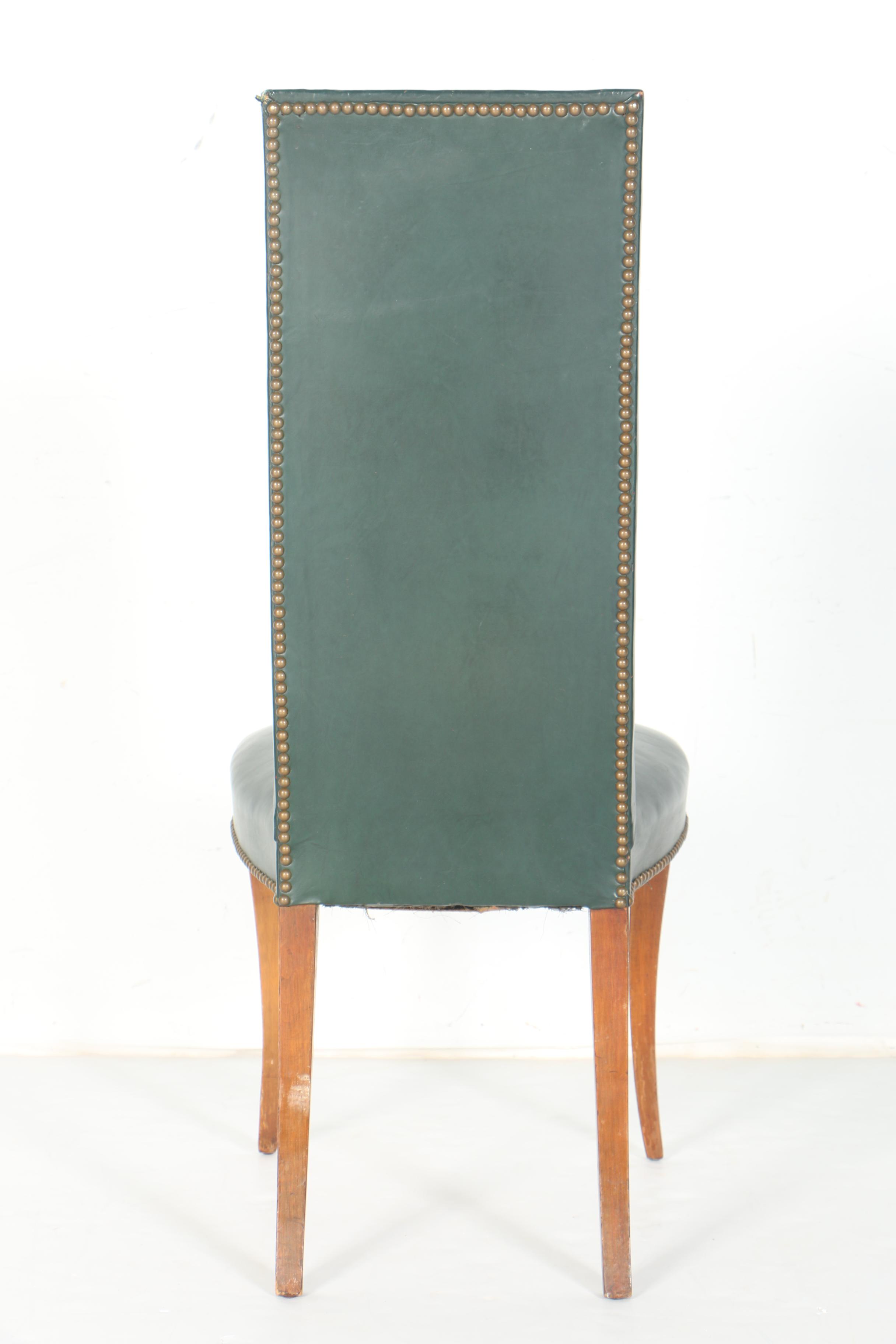 HIgh Back Leather Dining Chair