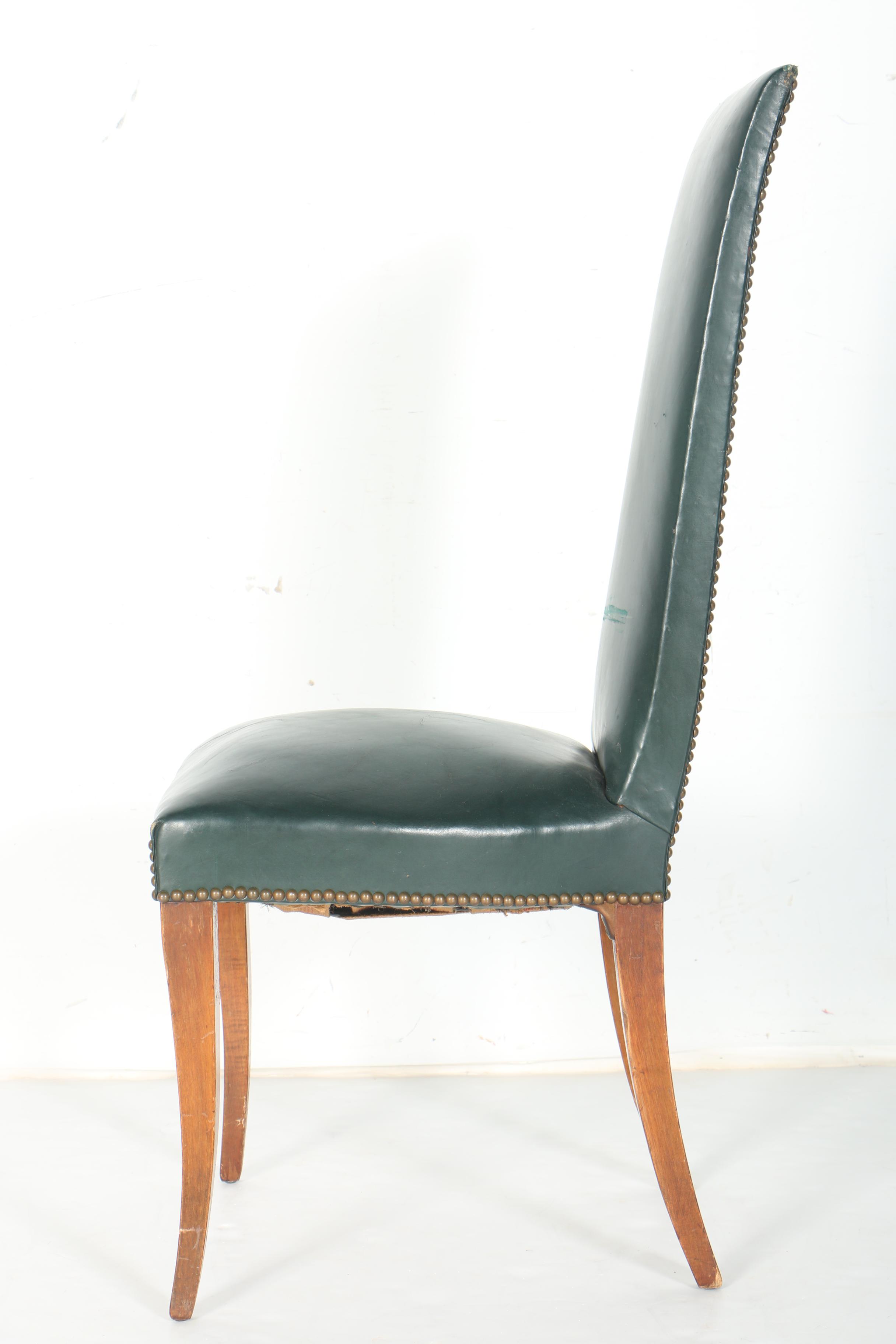 HIgh Back Leather Dining Chair