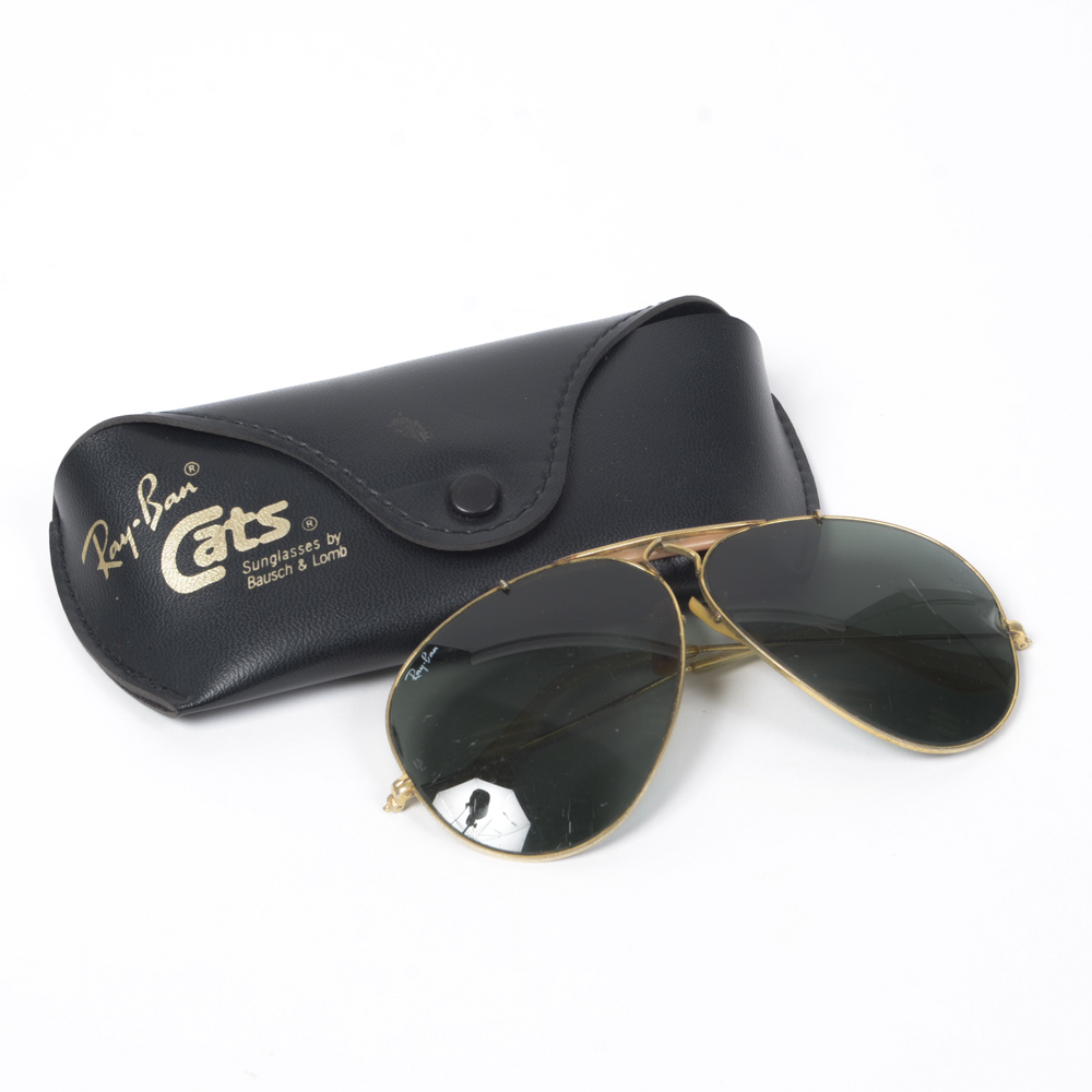 Vintage Ray-Ban "Outdoorsman" Aviator Sunglasses with Case