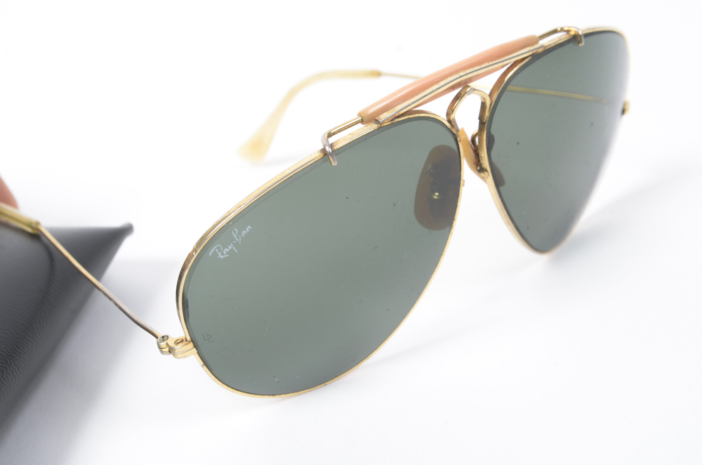 Vintage Ray-Ban "Outdoorsman" Aviator Sunglasses with Case