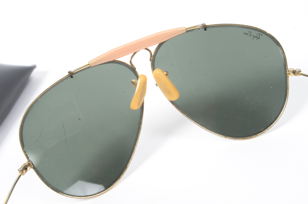 Vintage Ray-Ban "Outdoorsman" Aviator Sunglasses with Case