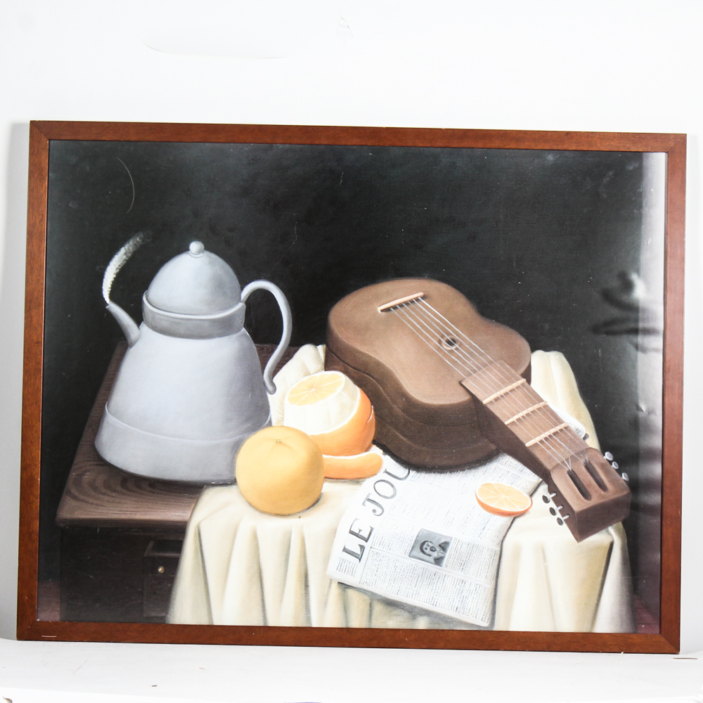 Large Scale Modern Still Life Offset Lithograph Print
