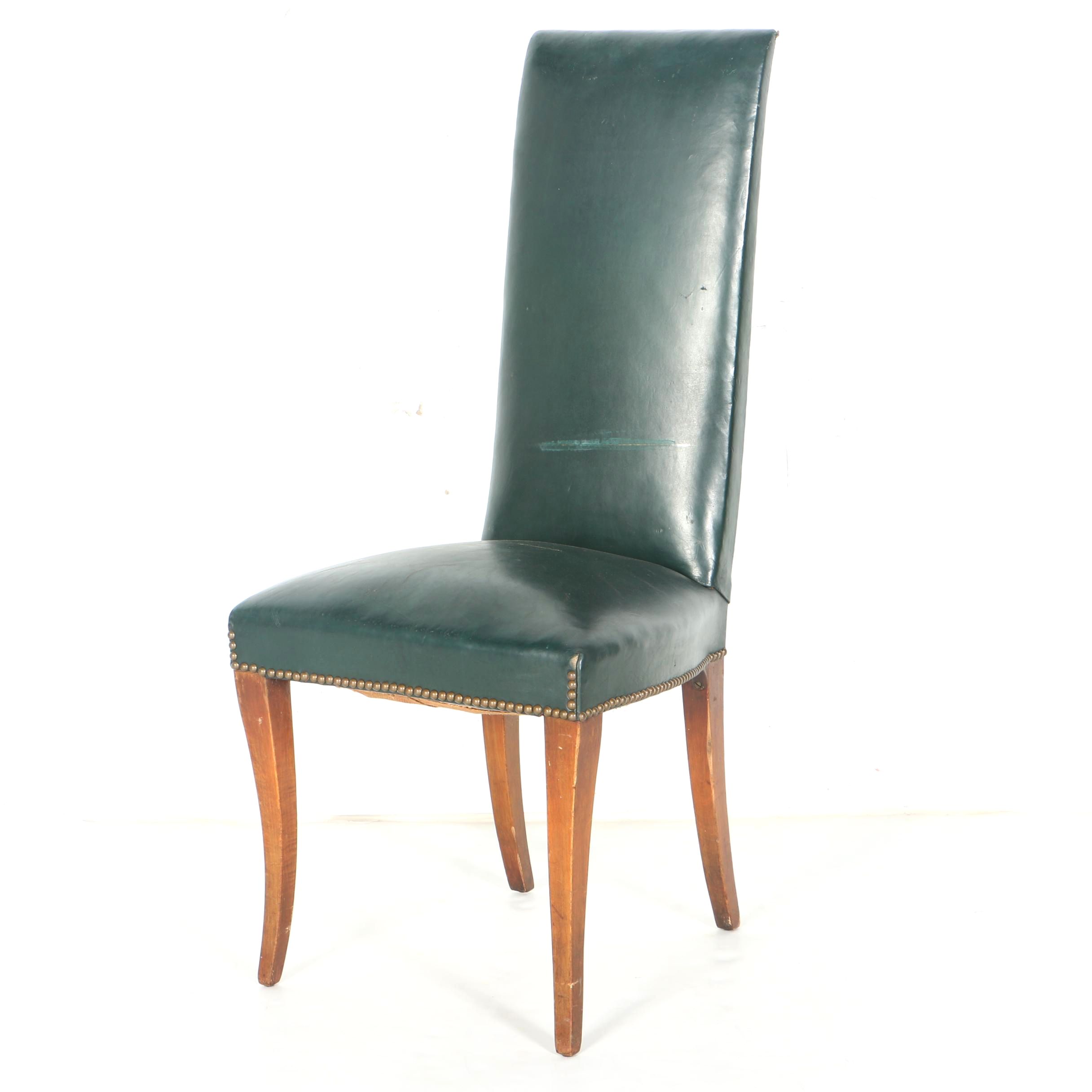 HIgh Back Leather Dining Chair