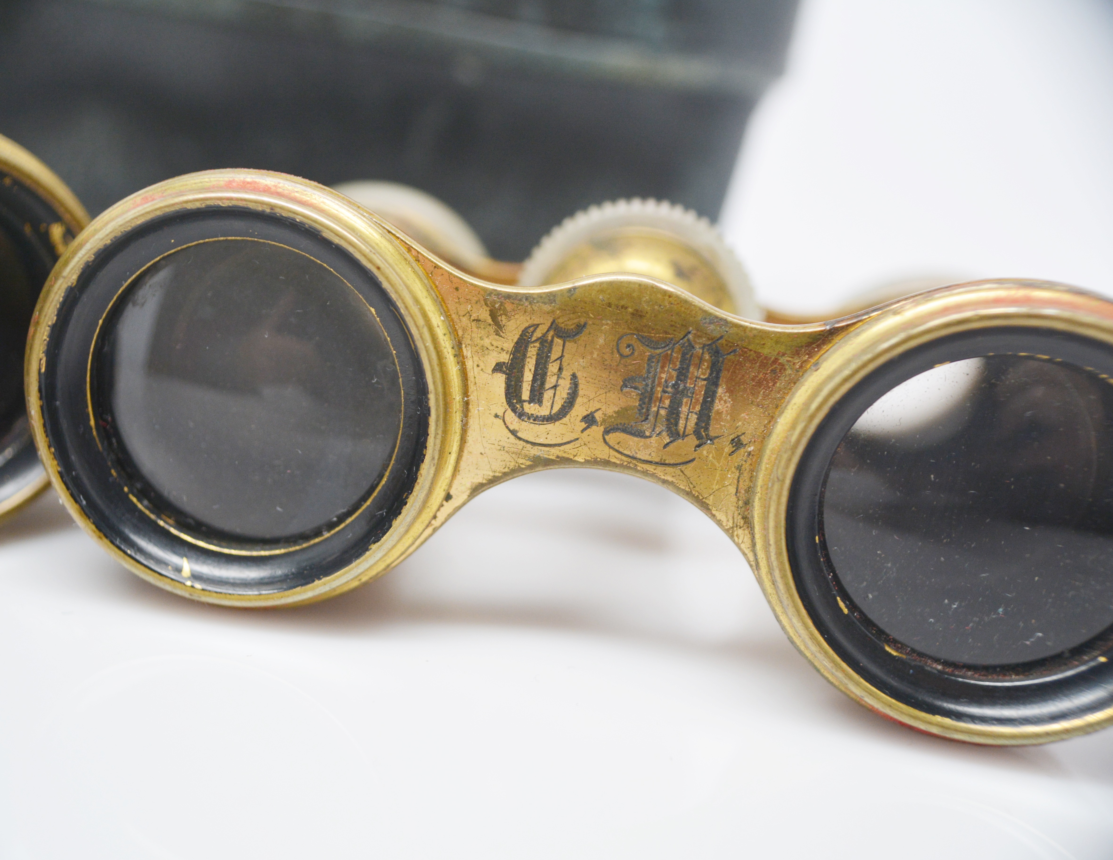 Two Vintage French Lemaire Mother of Pearl Opera Glasses