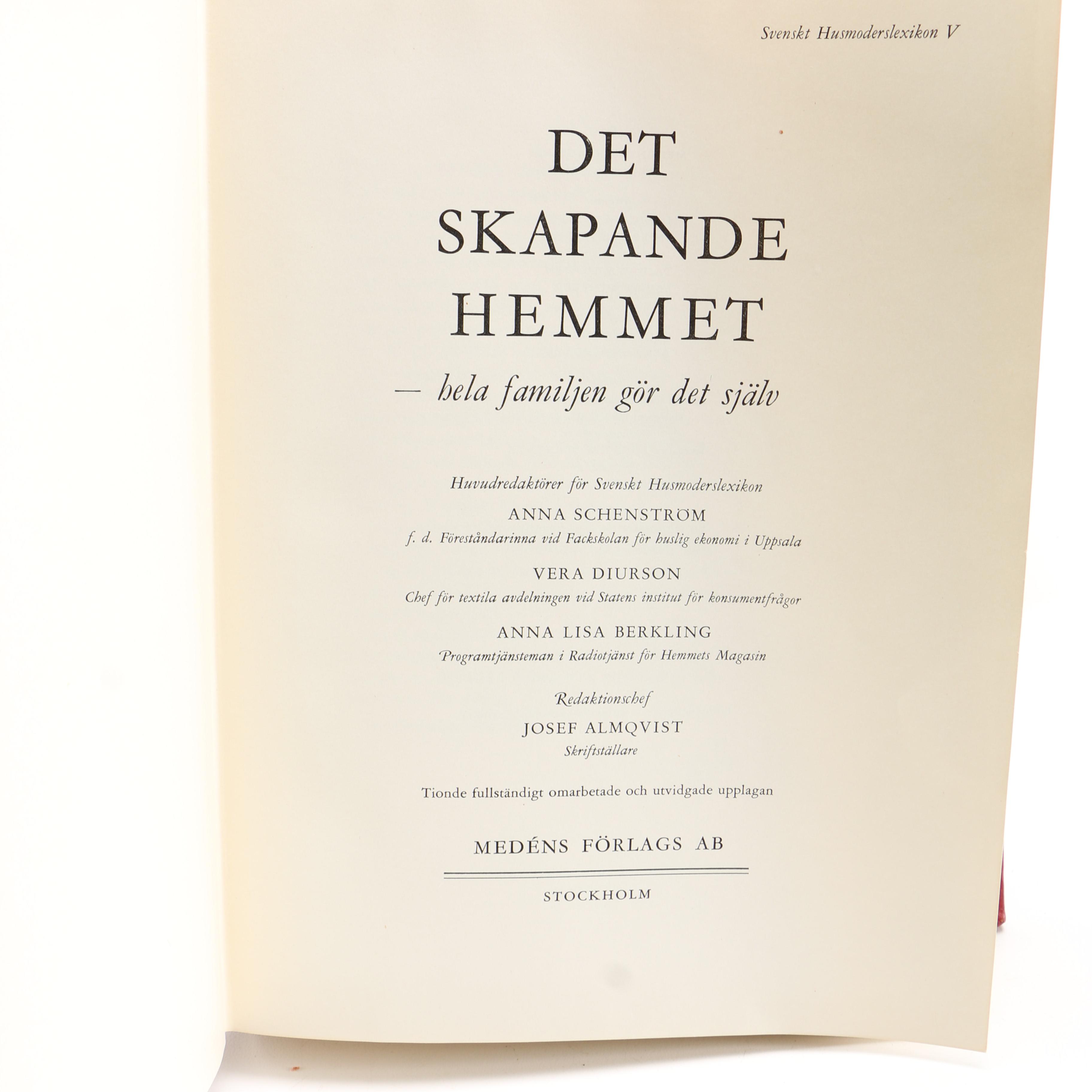 Five-Volume "Svenskt Husmoderslexikon"