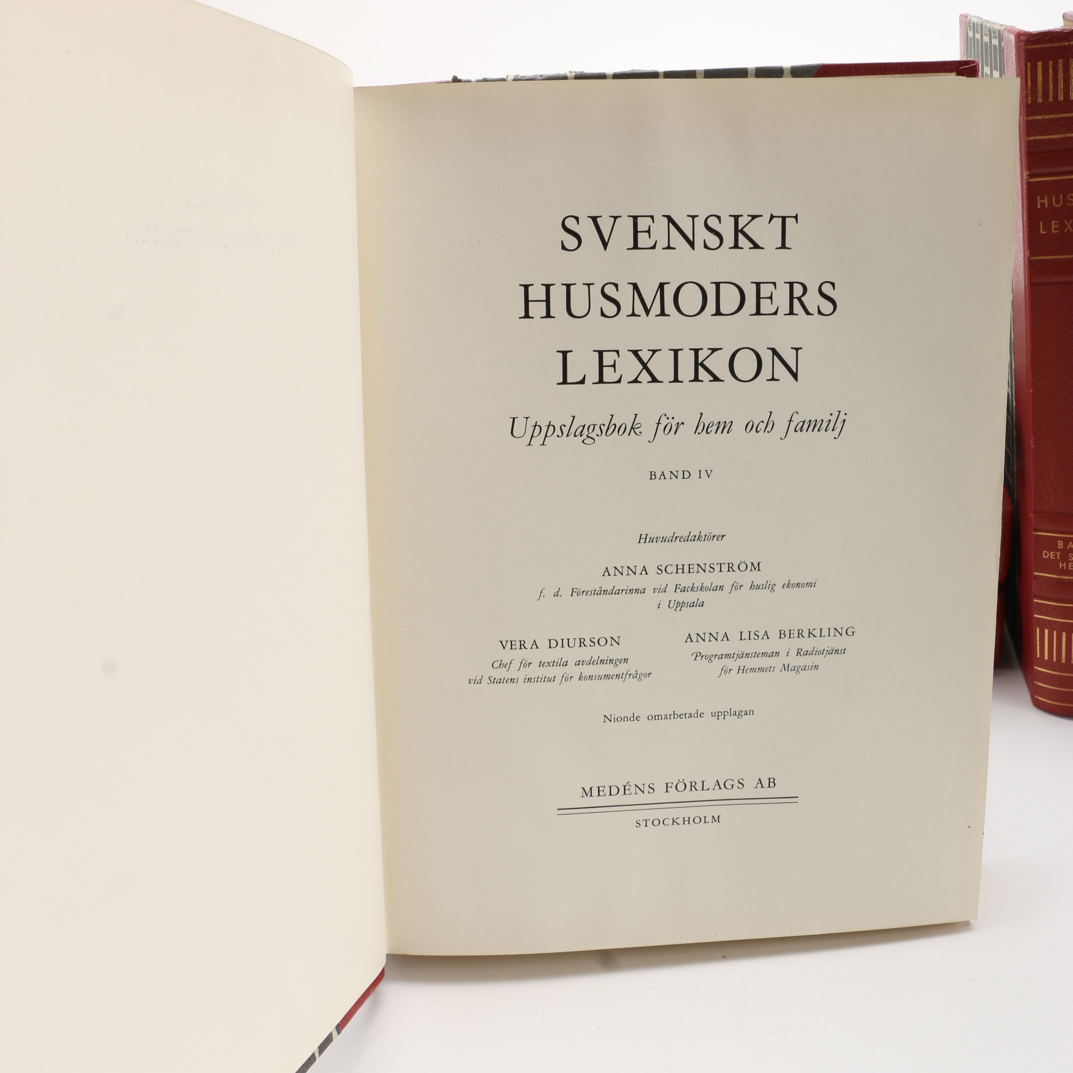 Five-Volume "Svenskt Husmoderslexikon"