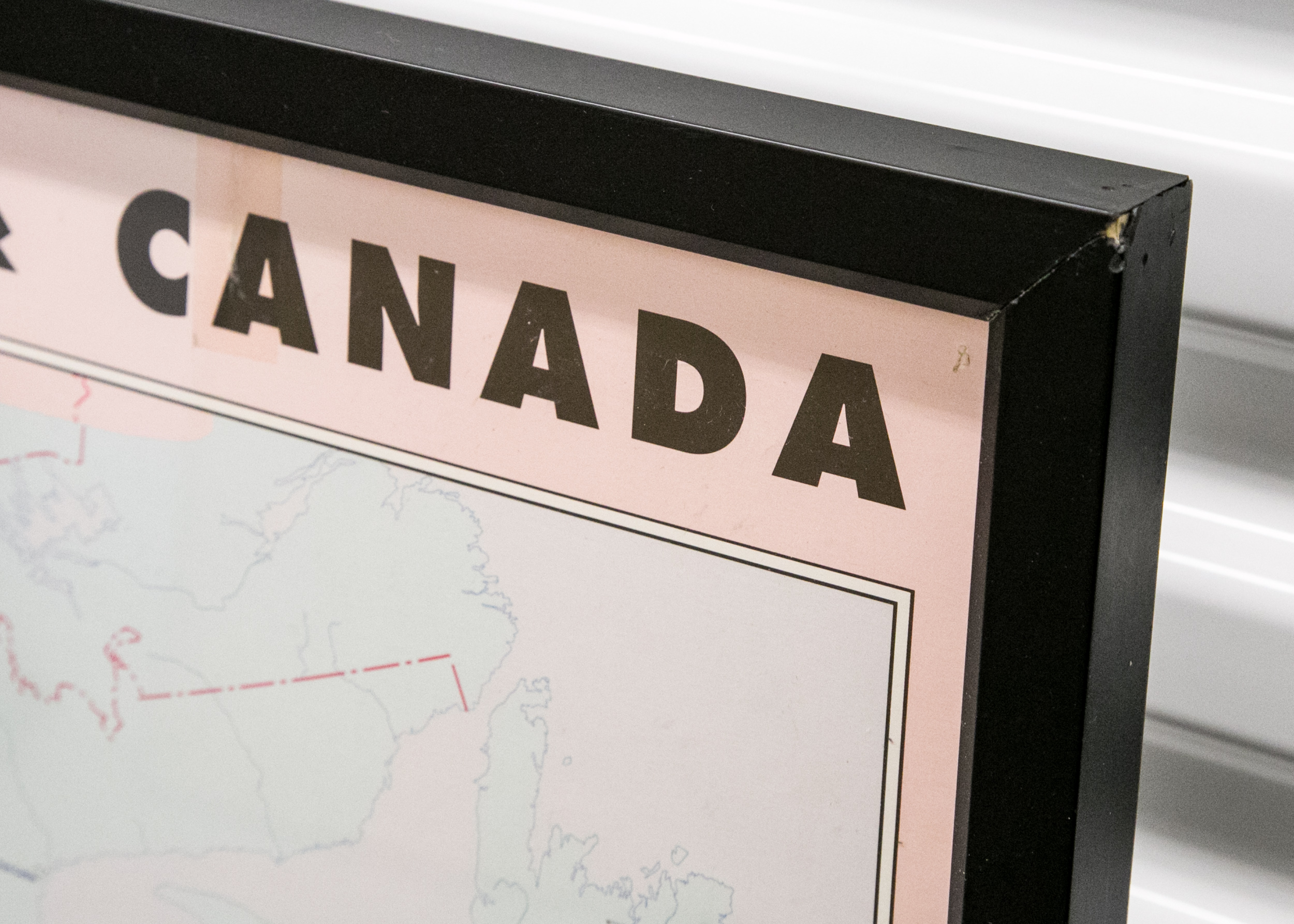 Framed "Pulp & Paper Mills" Map