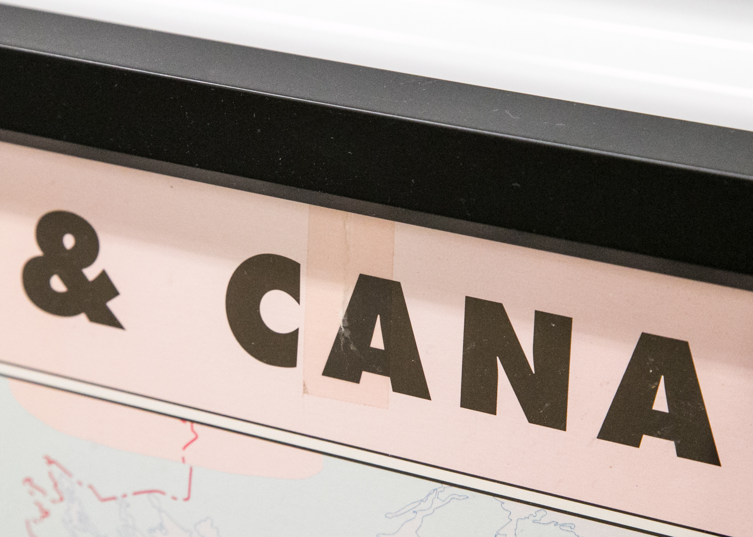 Framed "Pulp & Paper Mills" Map