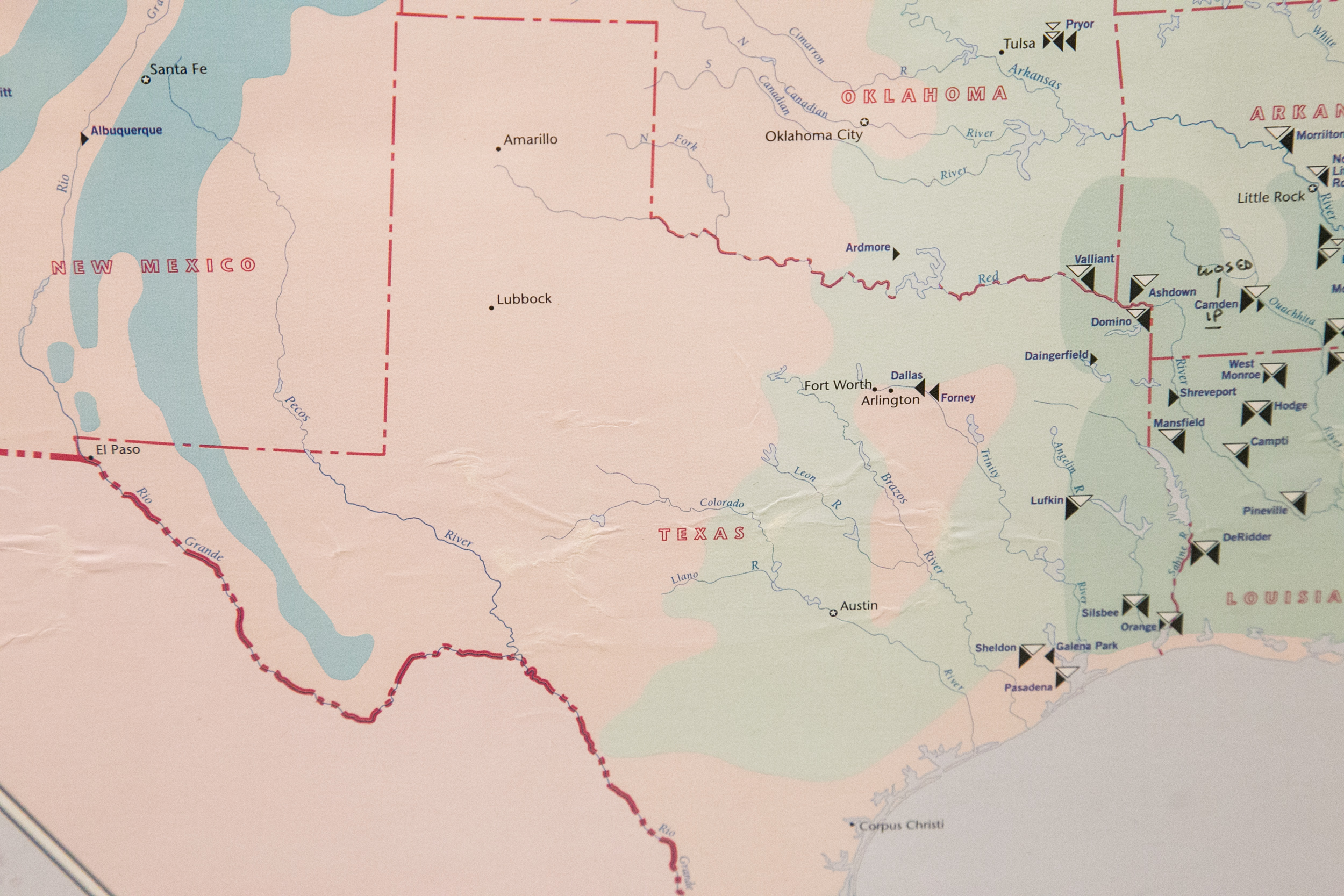 Framed "Pulp & Paper Mills" Map