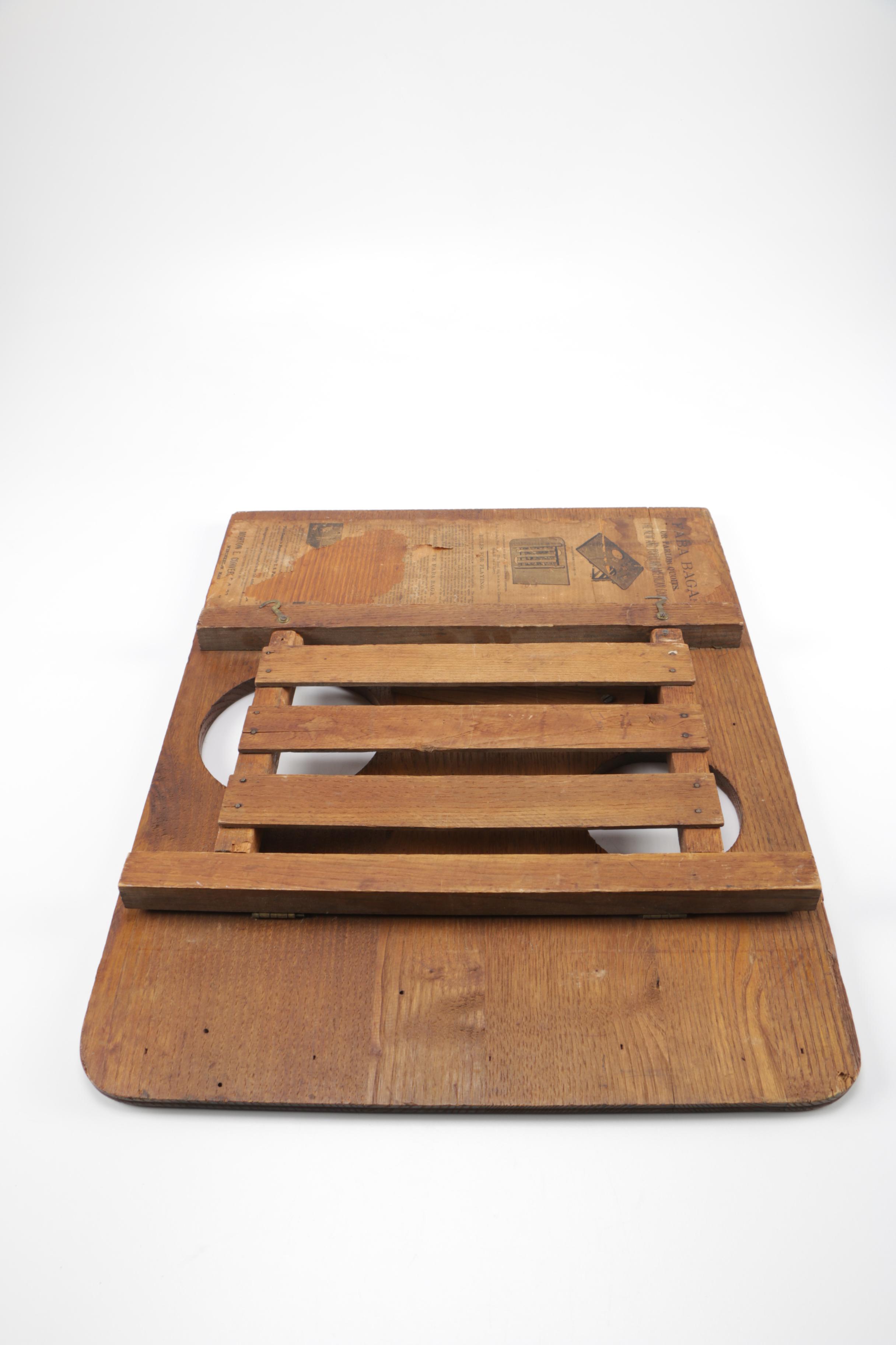 Antique Wooden Games Including 1880s Cornhole Predecessor "Faba Baga; or Parlor Quoits"