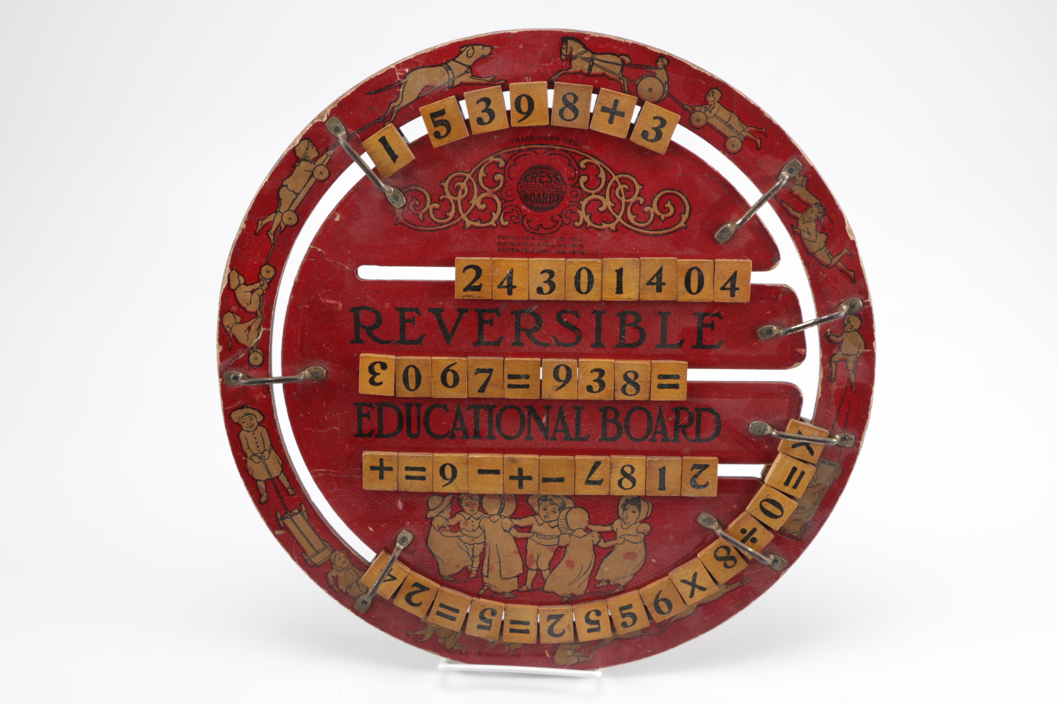 Antique Wooden Games Including 1880s Cornhole Predecessor "Faba Baga; or Parlor Quoits"