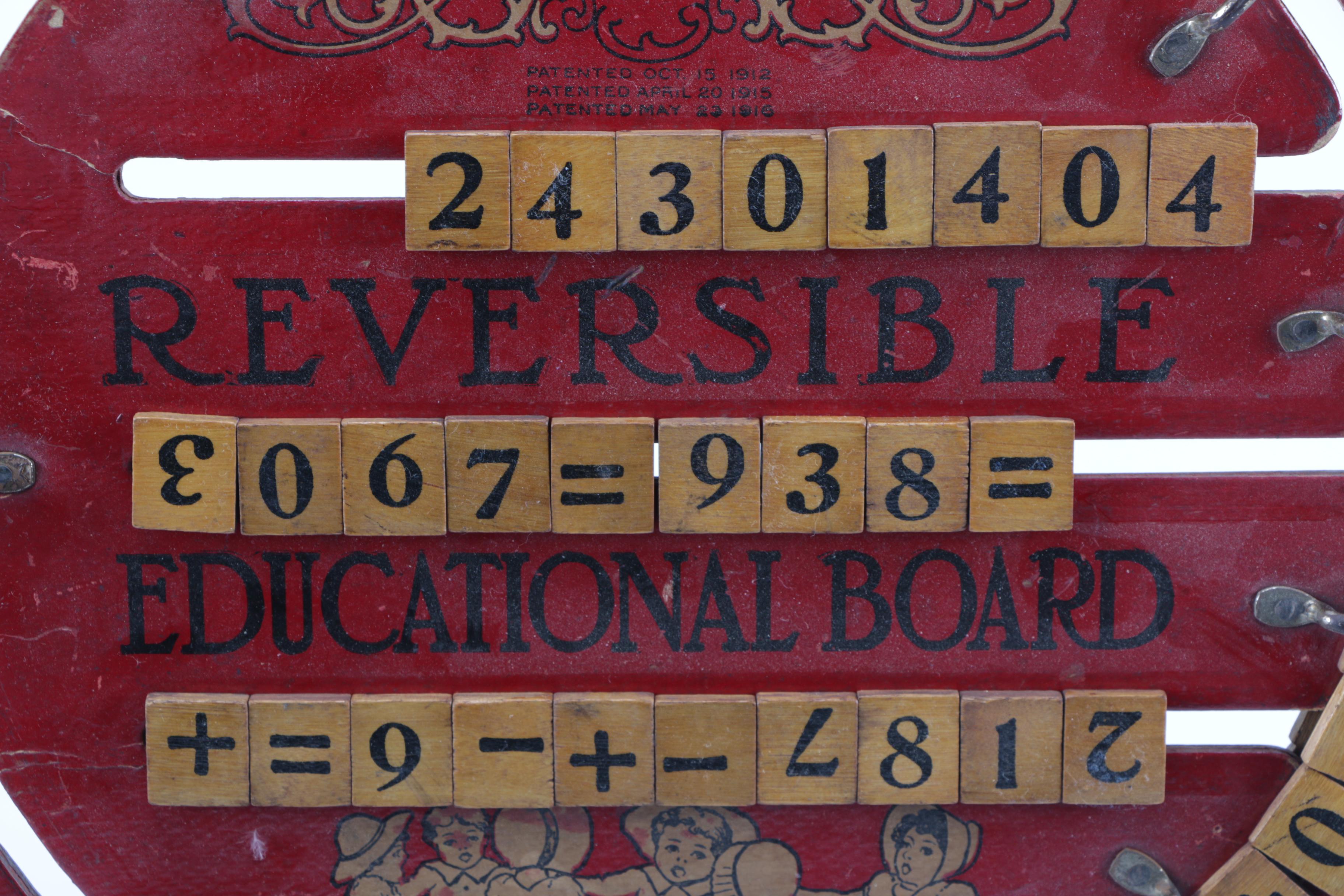 Antique Wooden Games Including 1880s Cornhole Predecessor "Faba Baga; or Parlor Quoits"