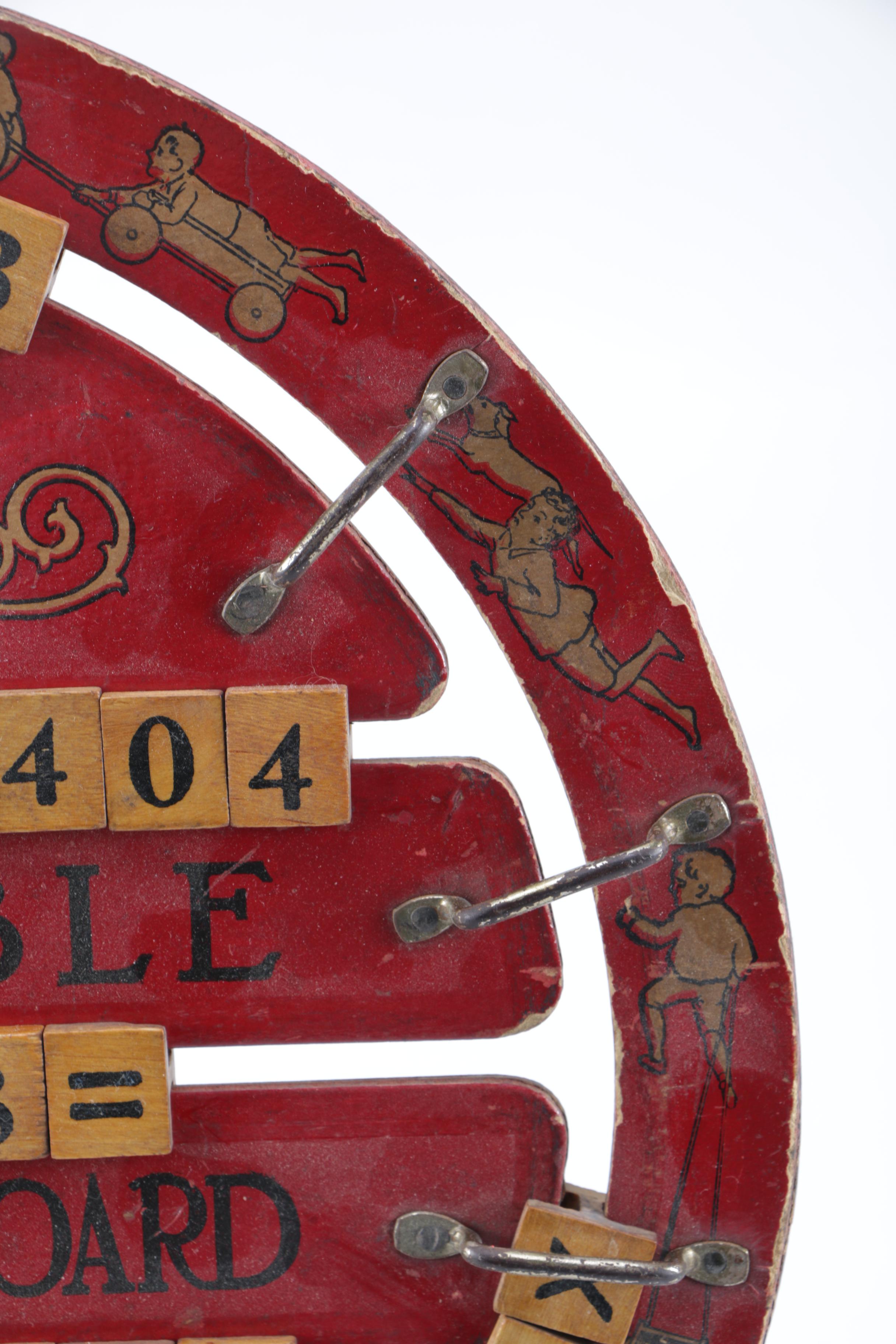 Antique Wooden Games Including 1880s Cornhole Predecessor "Faba Baga; or Parlor Quoits"