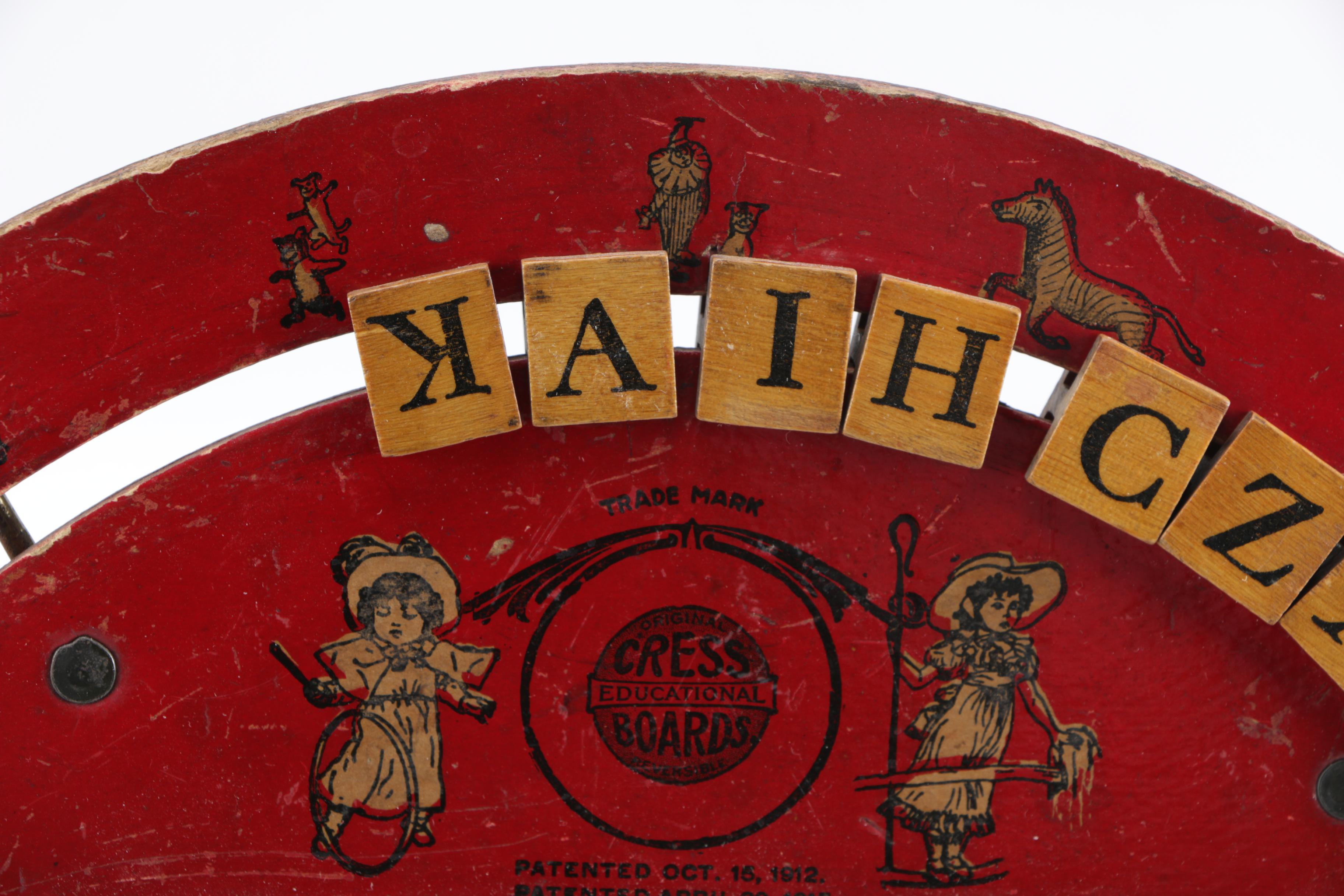 Antique Wooden Games Including 1880s Cornhole Predecessor "Faba Baga; or Parlor Quoits"