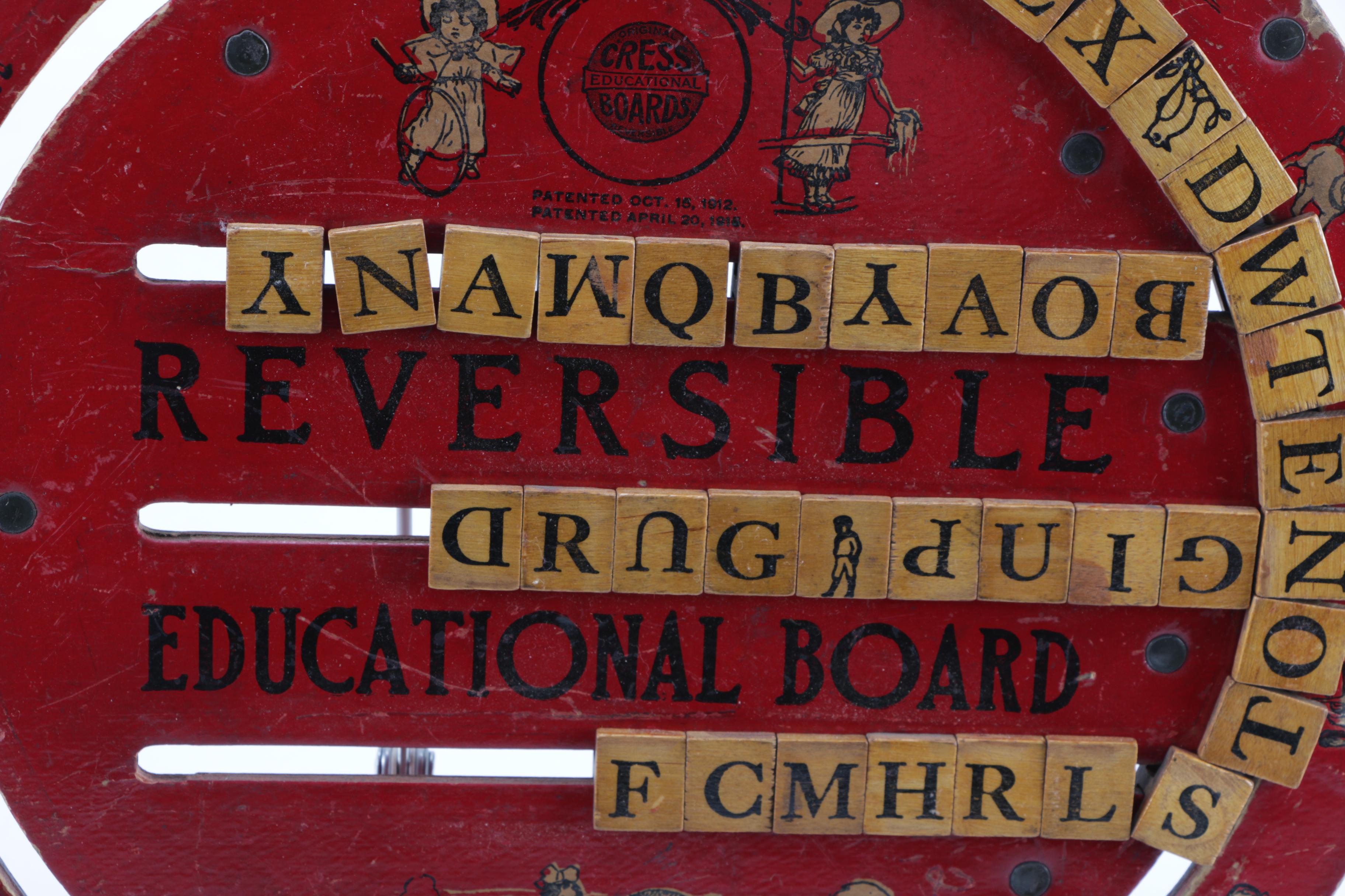 Antique Wooden Games Including 1880s Cornhole Predecessor "Faba Baga; or Parlor Quoits"