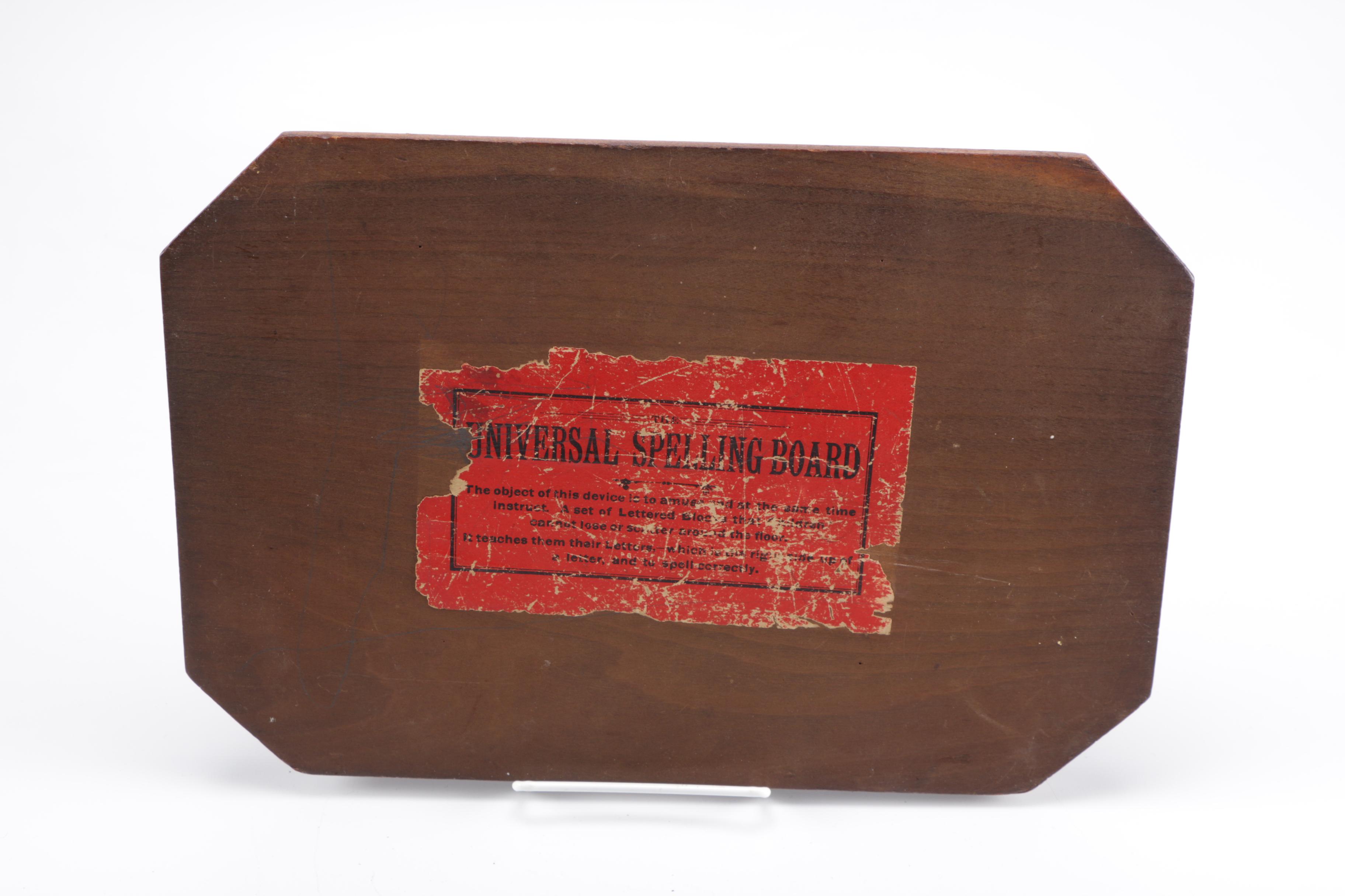 Antique Wooden Games Including 1880s Cornhole Predecessor "Faba Baga; or Parlor Quoits"