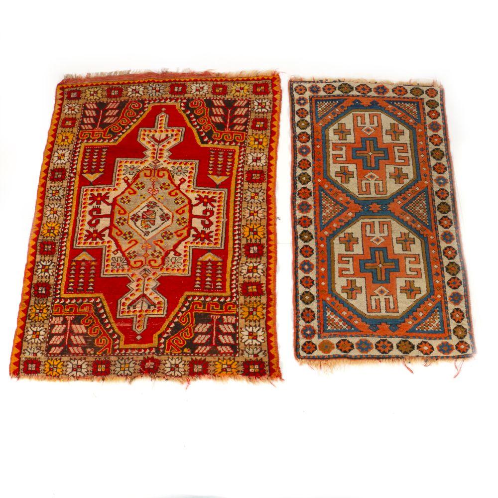Hand Knotted Turkish Tribal Accent Rugs