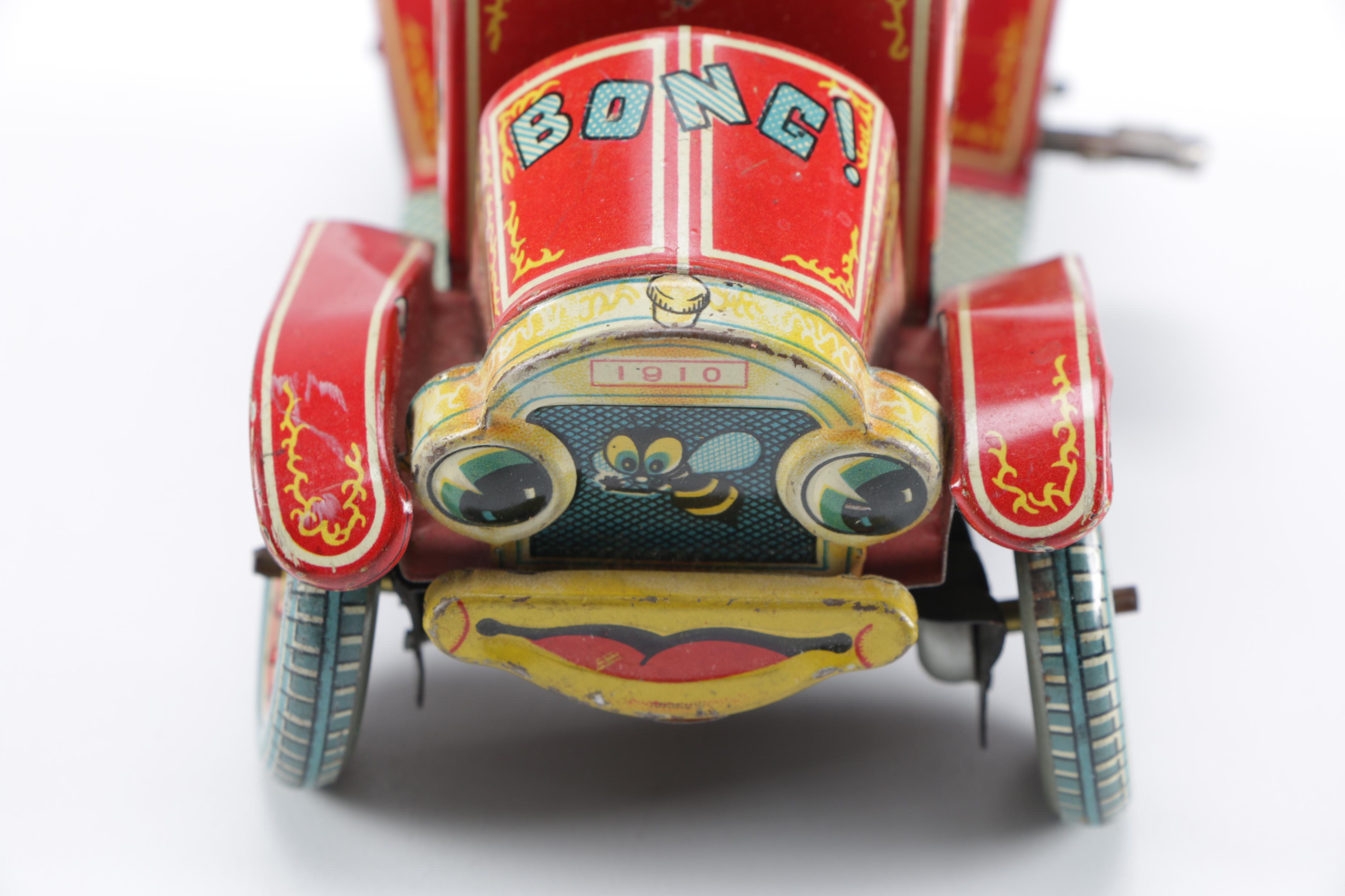 Vintage "Grandpa's New Car" Tin Wind-Up Toy