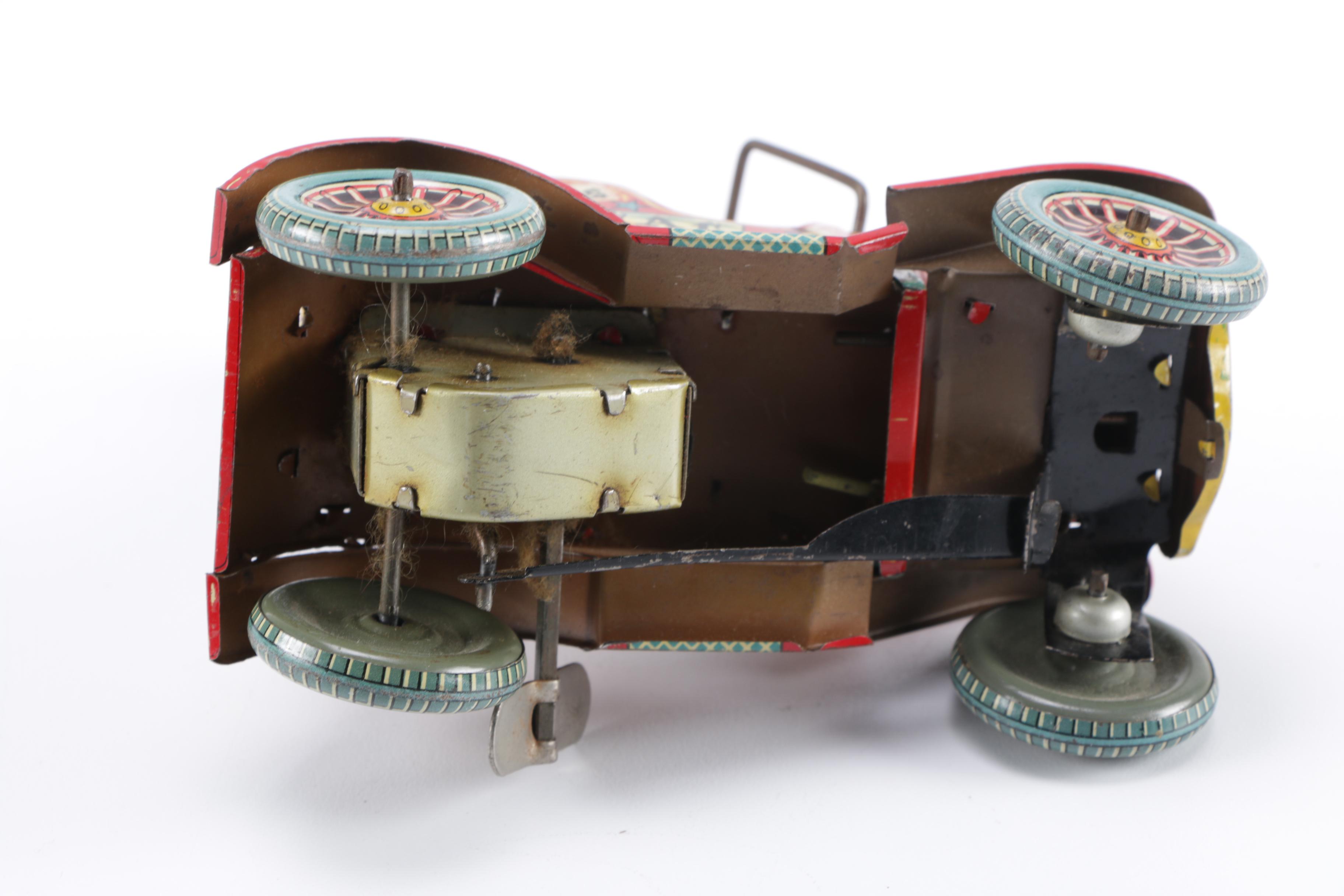 Vintage "Grandpa's New Car" Tin Wind-Up Toy