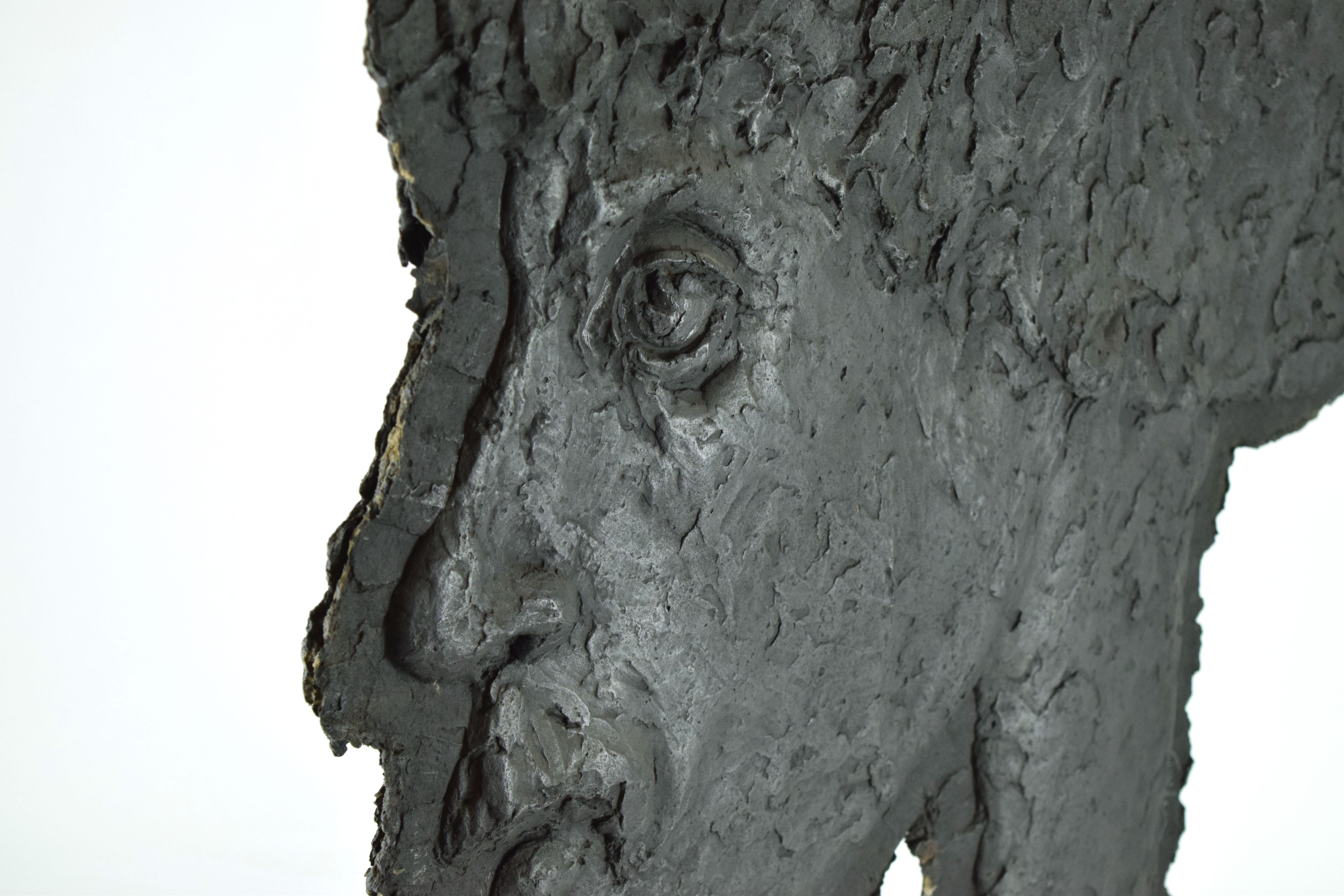 Original Tuska Cast Paper Bas-Relief Sculpture "Elliot"