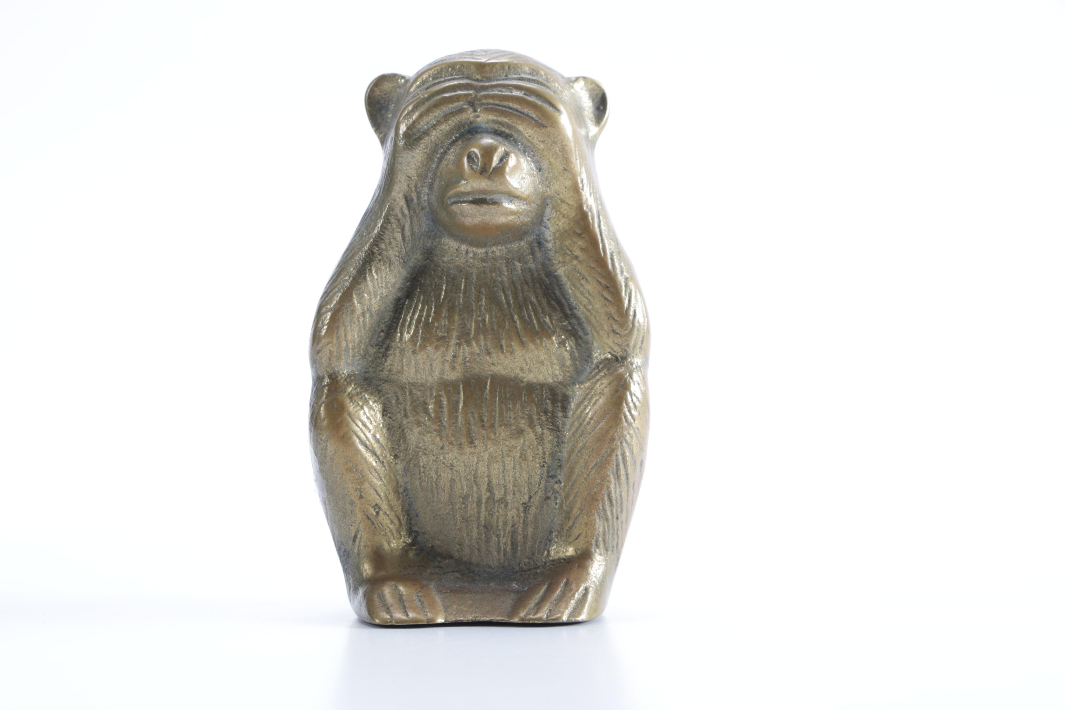 Brass Three Wise Monkeys Figurines