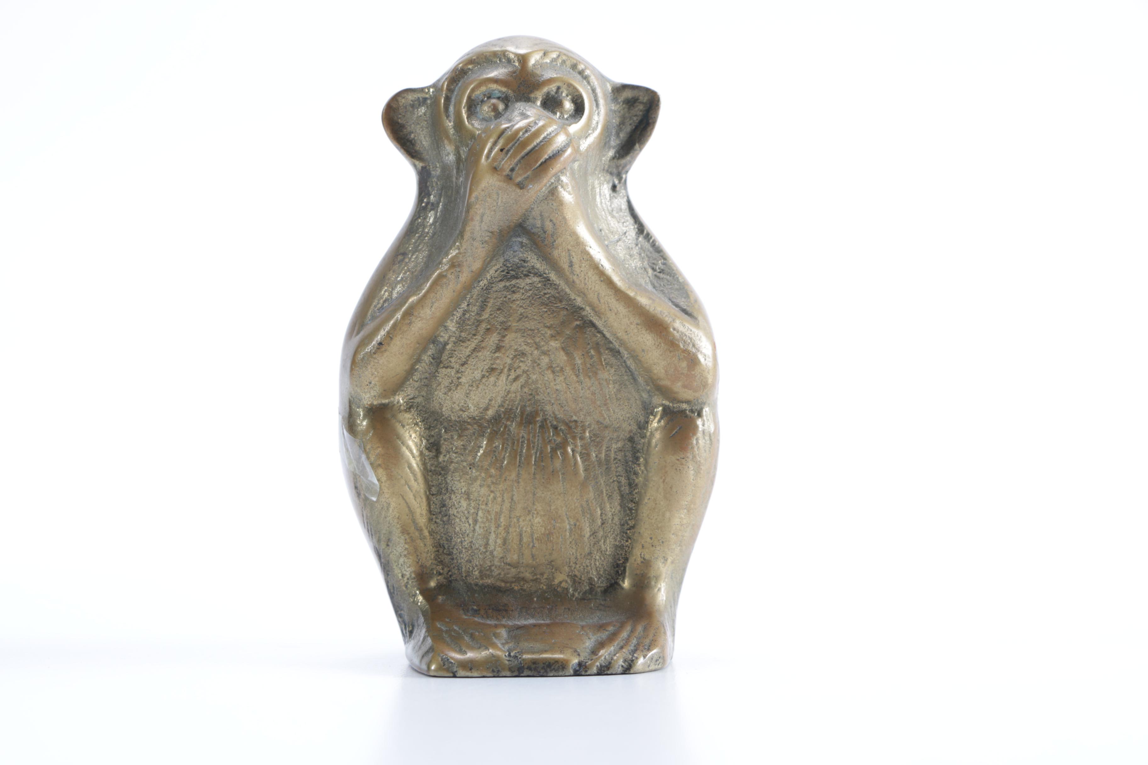 Brass Three Wise Monkeys Figurines