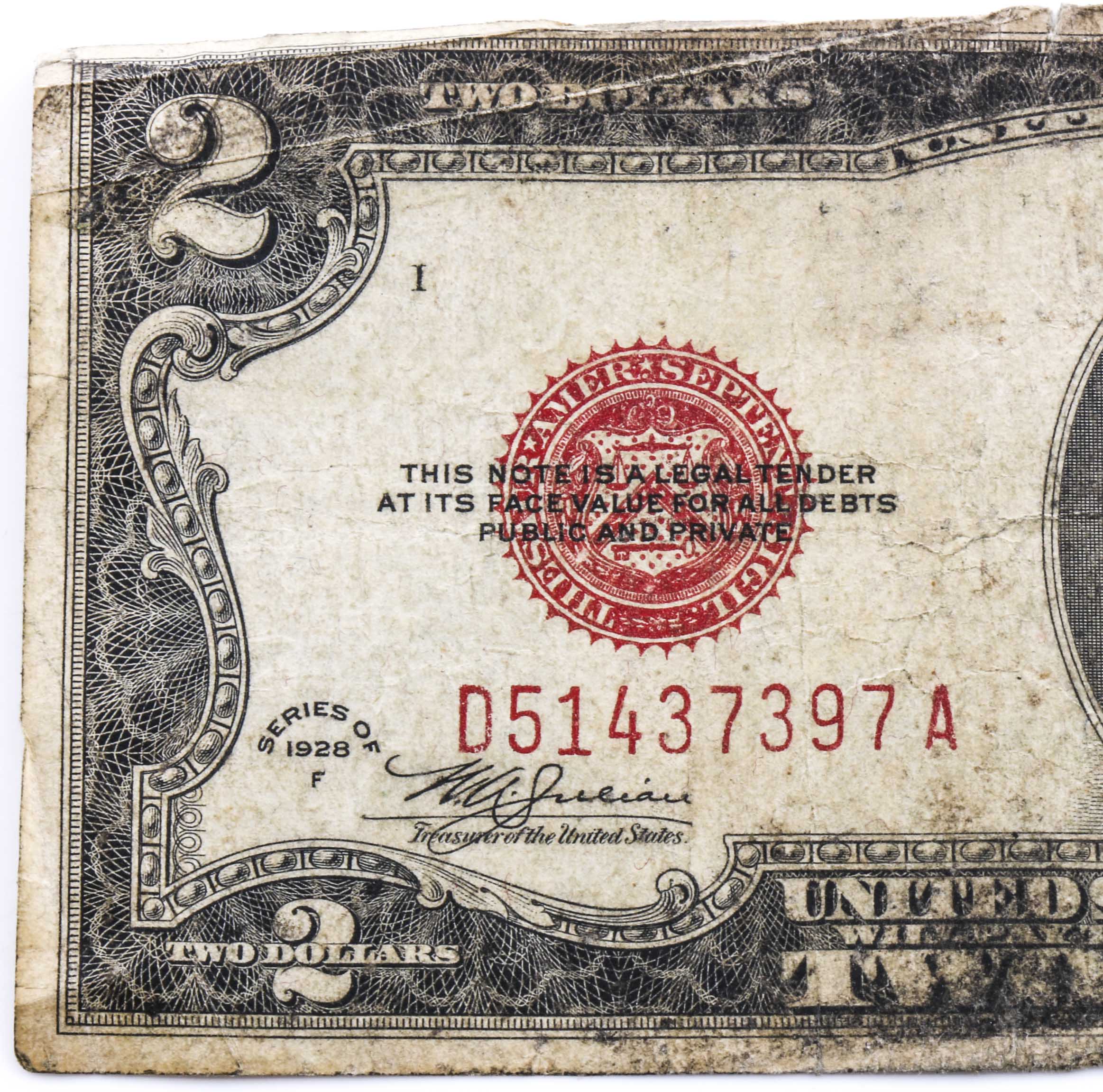 Series 1928-F $2 Legal Tender Note
