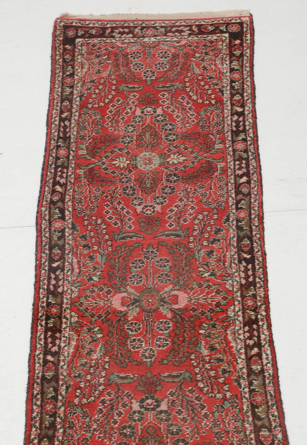 Persian Hand Woven Sarouk Style Wool Runner Rug