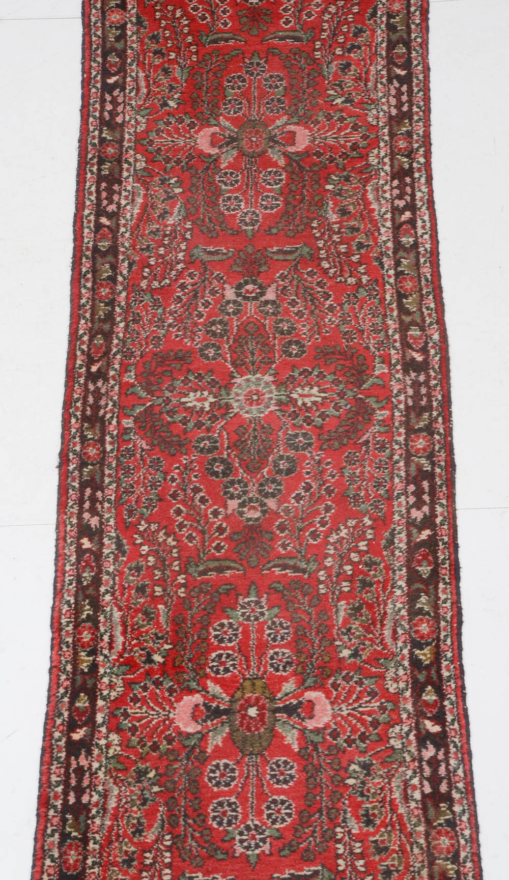 Persian Hand Woven Sarouk Style Wool Runner Rug