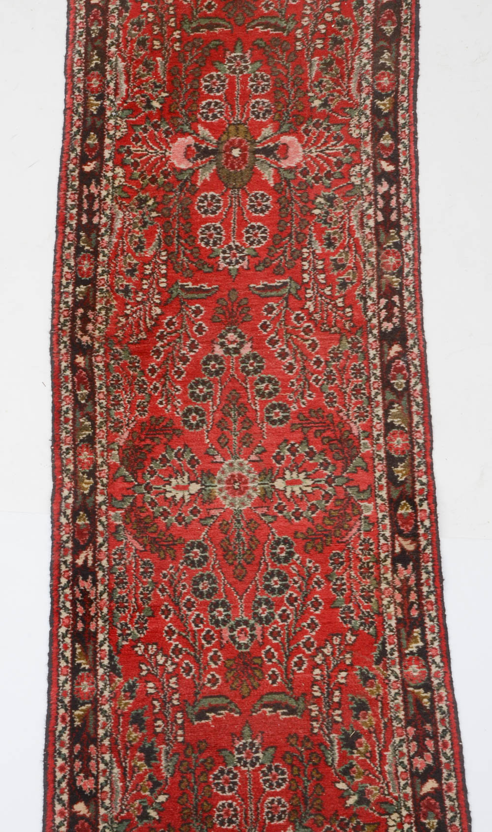 Persian Hand Woven Sarouk Style Wool Runner Rug