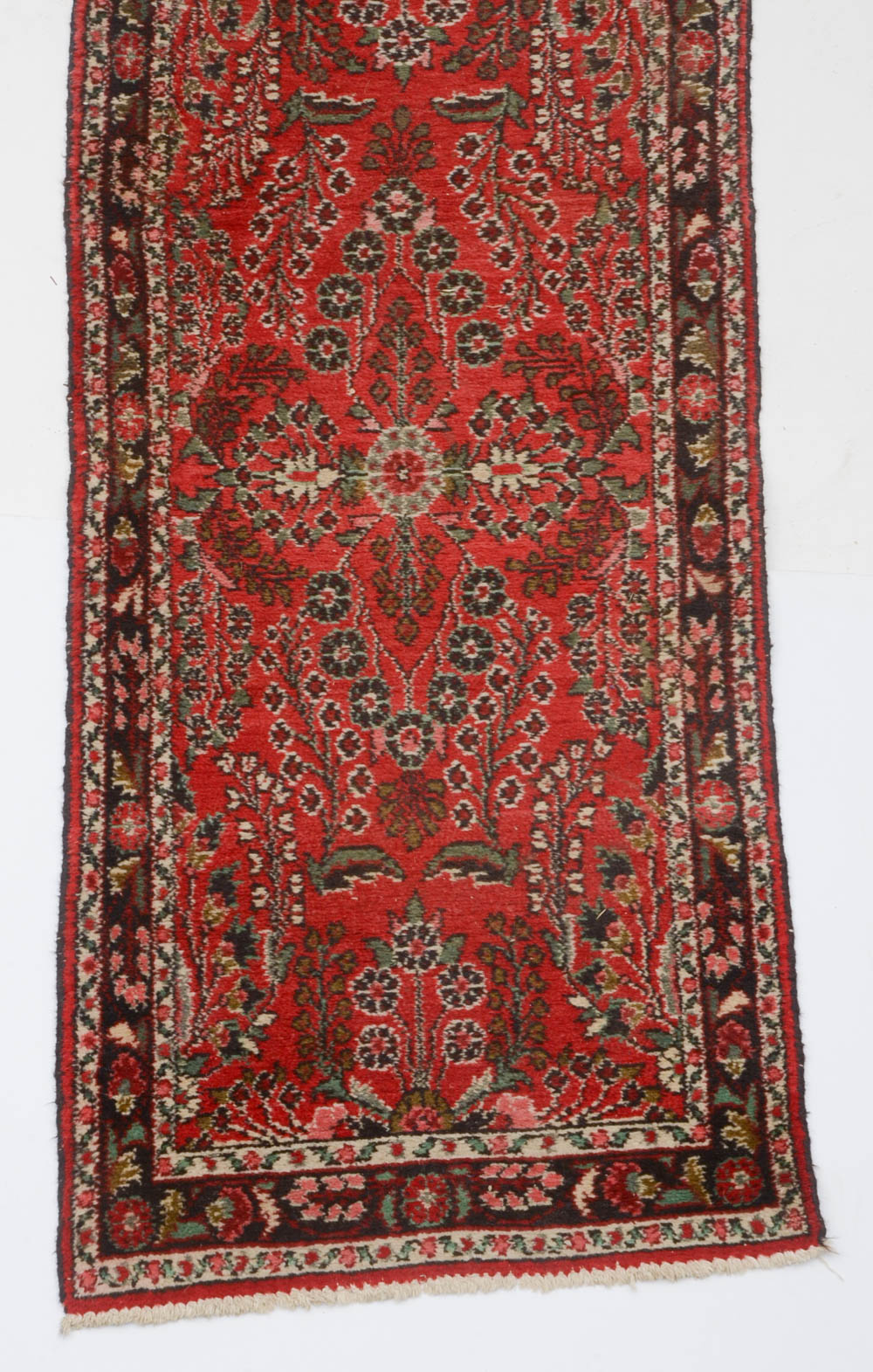Persian Hand Woven Sarouk Style Wool Runner Rug