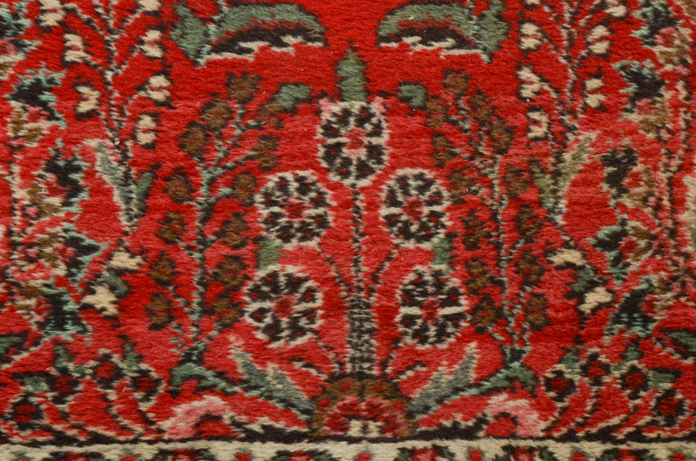 Persian Hand Woven Sarouk Style Wool Runner Rug