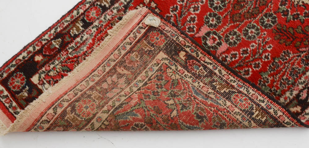 Persian Hand Woven Sarouk Style Wool Runner Rug