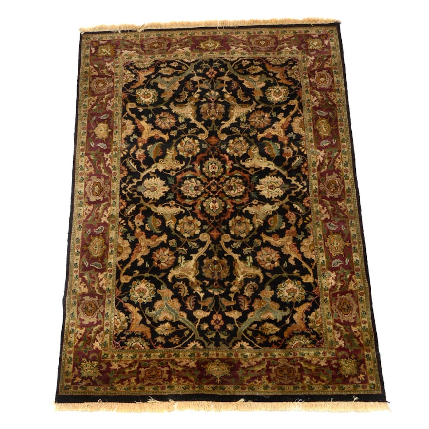 Indian Power Loomed Persian Style Wool Area Rug