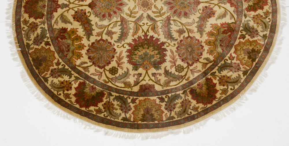 Persian-Inspired Round Wool Area Rug