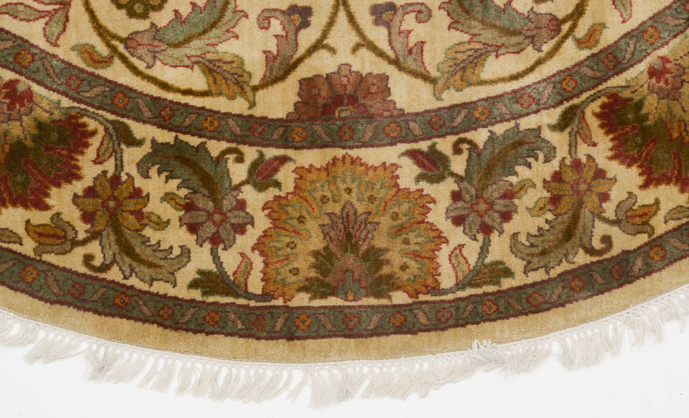 Persian-Inspired Round Wool Area Rug