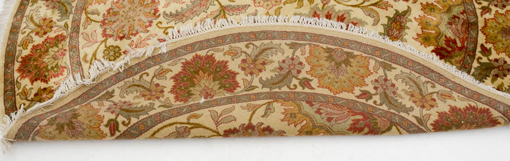 Persian-Inspired Round Wool Area Rug